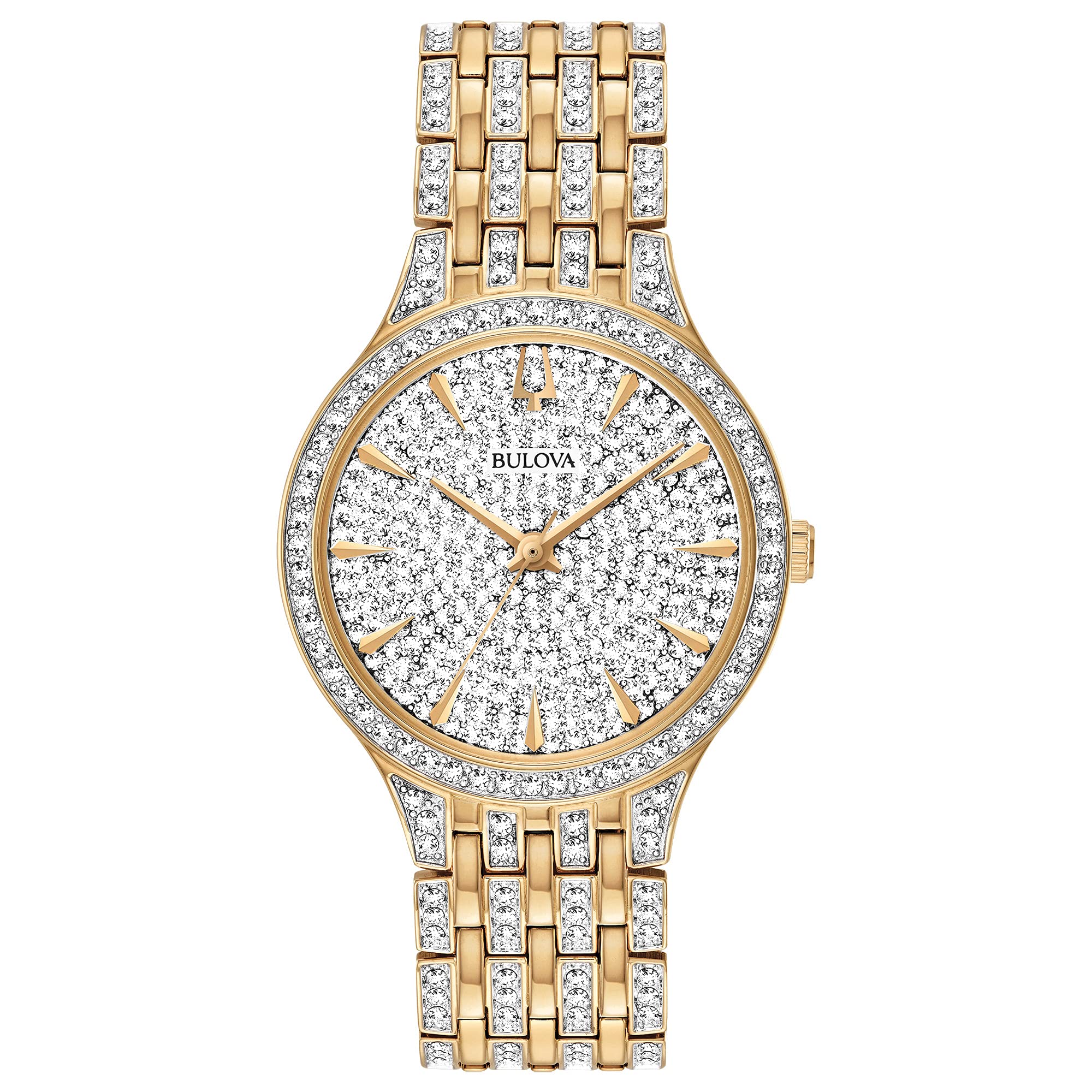 Bulovaladies Crystal Phantom Gold Tone Stainless Steel Hand