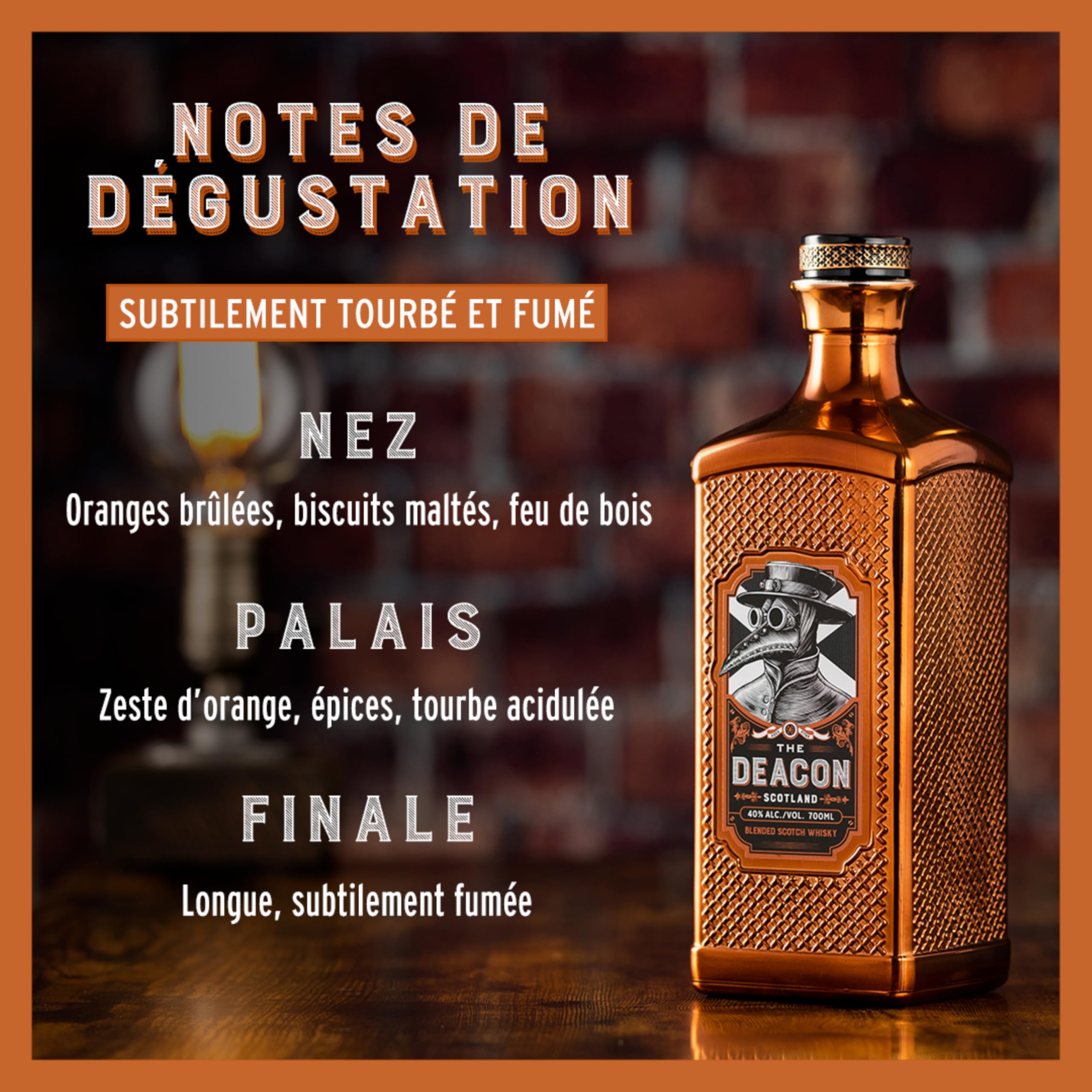 THE DEACON Whisky Ecossais Tourbé - 40%, 70cl