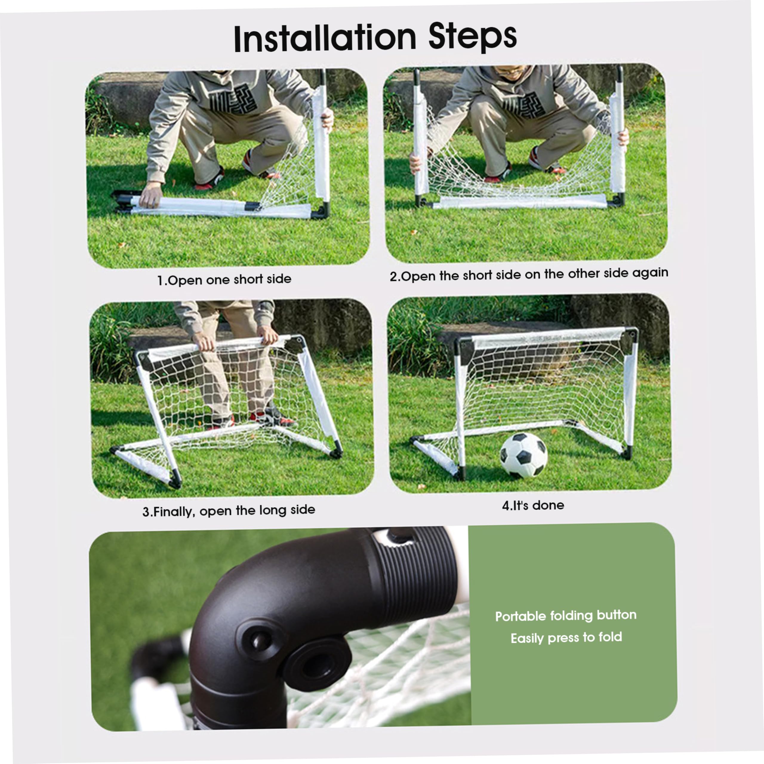 Porterías de fútbol Plegables para niños, 23, 6x17, 7 Pulgadas.. | Configuración rápida sin herramientas, ideal para jugar en el patio trasero, adecuada para niños de 3+ años.