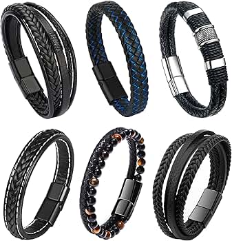 レザー ステンレススチール ブレスレット Amazon | [ポリス] TRUCKER ステンレス×レザー ブレスレット