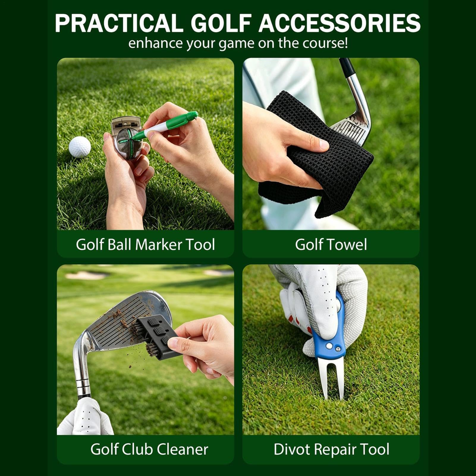 Calendario per conto alla rovescia di Natale Golf 24 giorni Accessori da