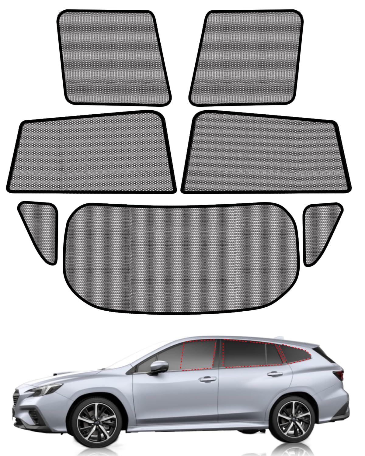 スバルLEVORG 専用 メッシュサンシェード フルセットVM4 VMG 車窓 Amazon | Loveyes スバル レヴォーグ サンシェード メッシュ VM4/VMG