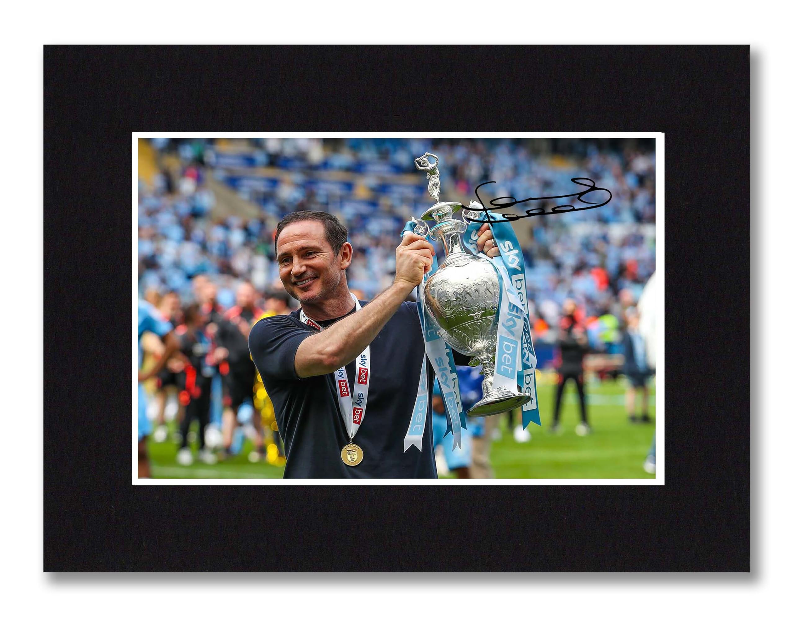 RJR PRINTS Frank Lampard Coventry City 2026 Champions Signed 8x6 Inch Mounted Photo Print With Pre Printed Signature That Would Make A Great Gift For Any Fan And Is Ready To Be Framed