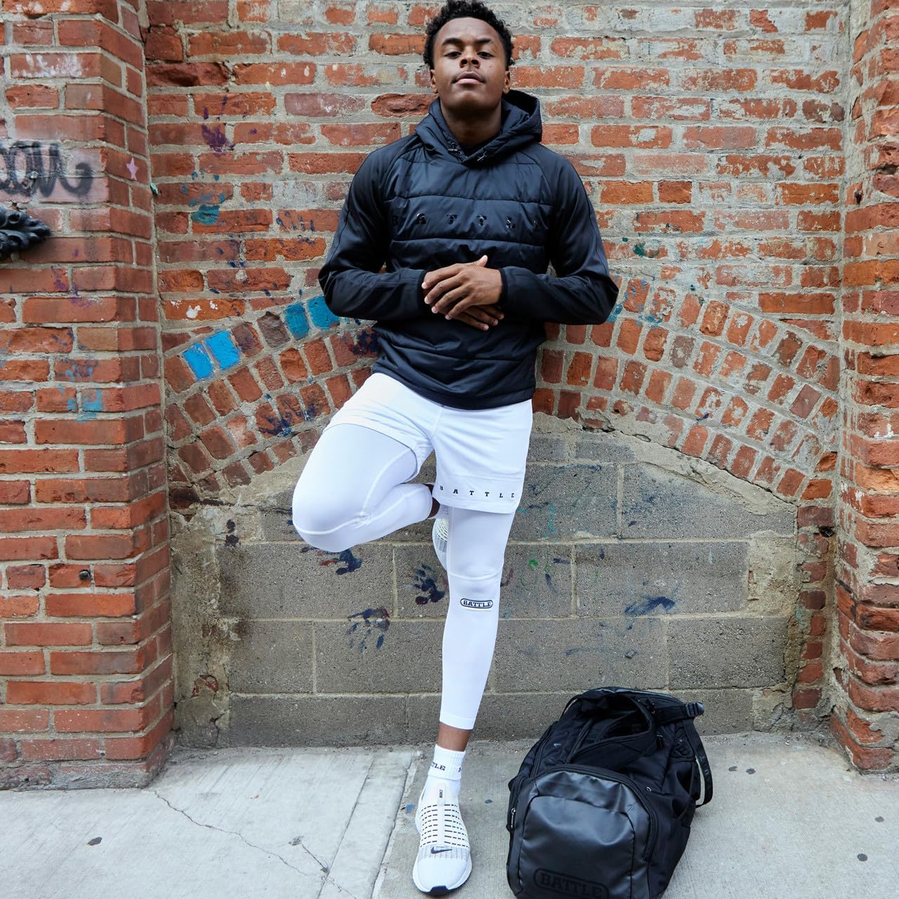 Battle Sports Full Length Compression Tights, Athletic Training Bodybuilding