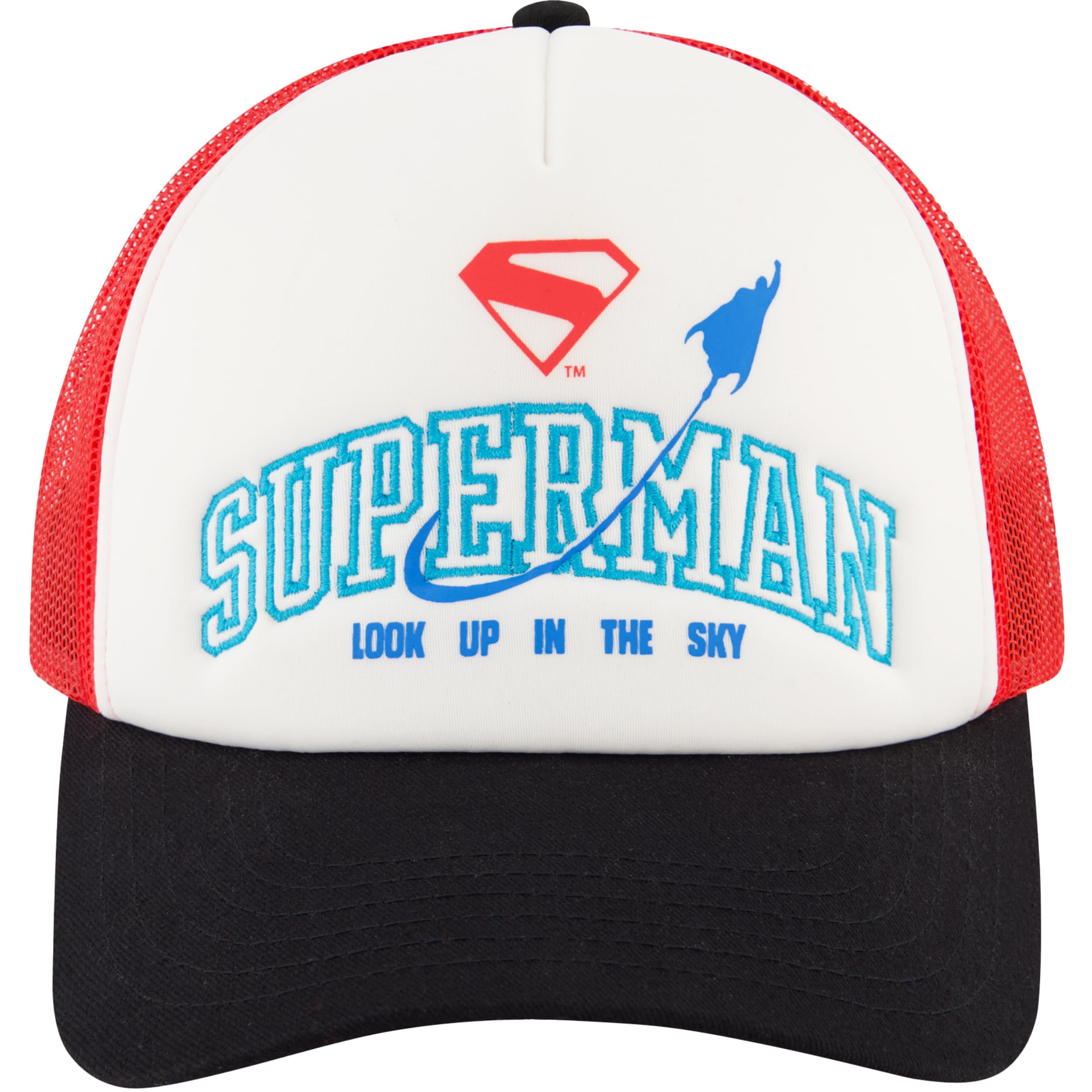 Concept One Unisex-Adult Dc Comics Superman Trucker Hat, Adult Snapback Cap with Curved BrimBaseball Cap
