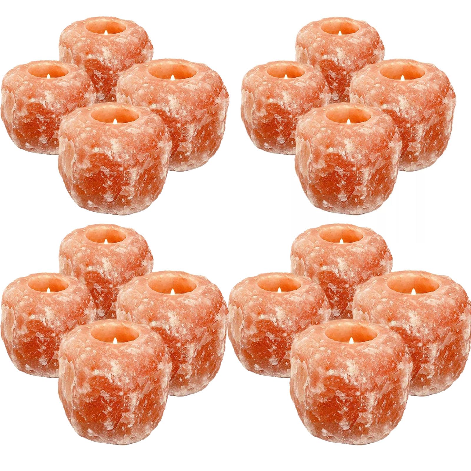 Himalayan Salt Candle Holders Handcrafted Tea Light Candle Lamps Natural Healing Ionizing Crystal Rock Salt Lamp Warm and Calming Glow (16)