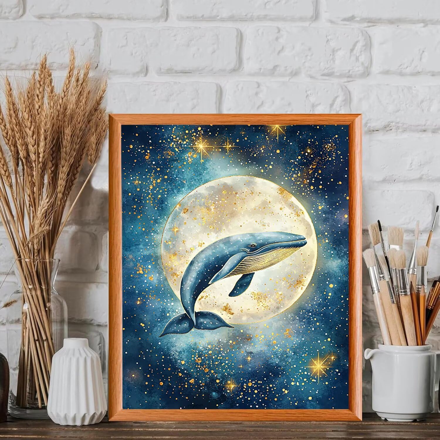 Dipingere con i Numeri Adulti Delfino al chiaro di luna, 80x100cm s-1105