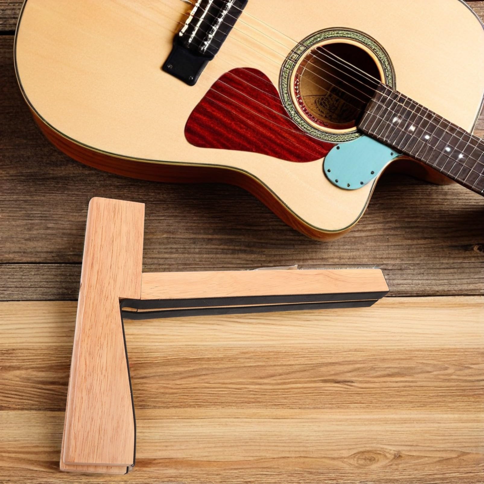 LIFKOME Podpórka Do Gitary Akcesoria Do Gitary Akustycznej Wielofunkcyjny Stojak Na Gitarę Uchwyt Na Instrumenty Uchwyt