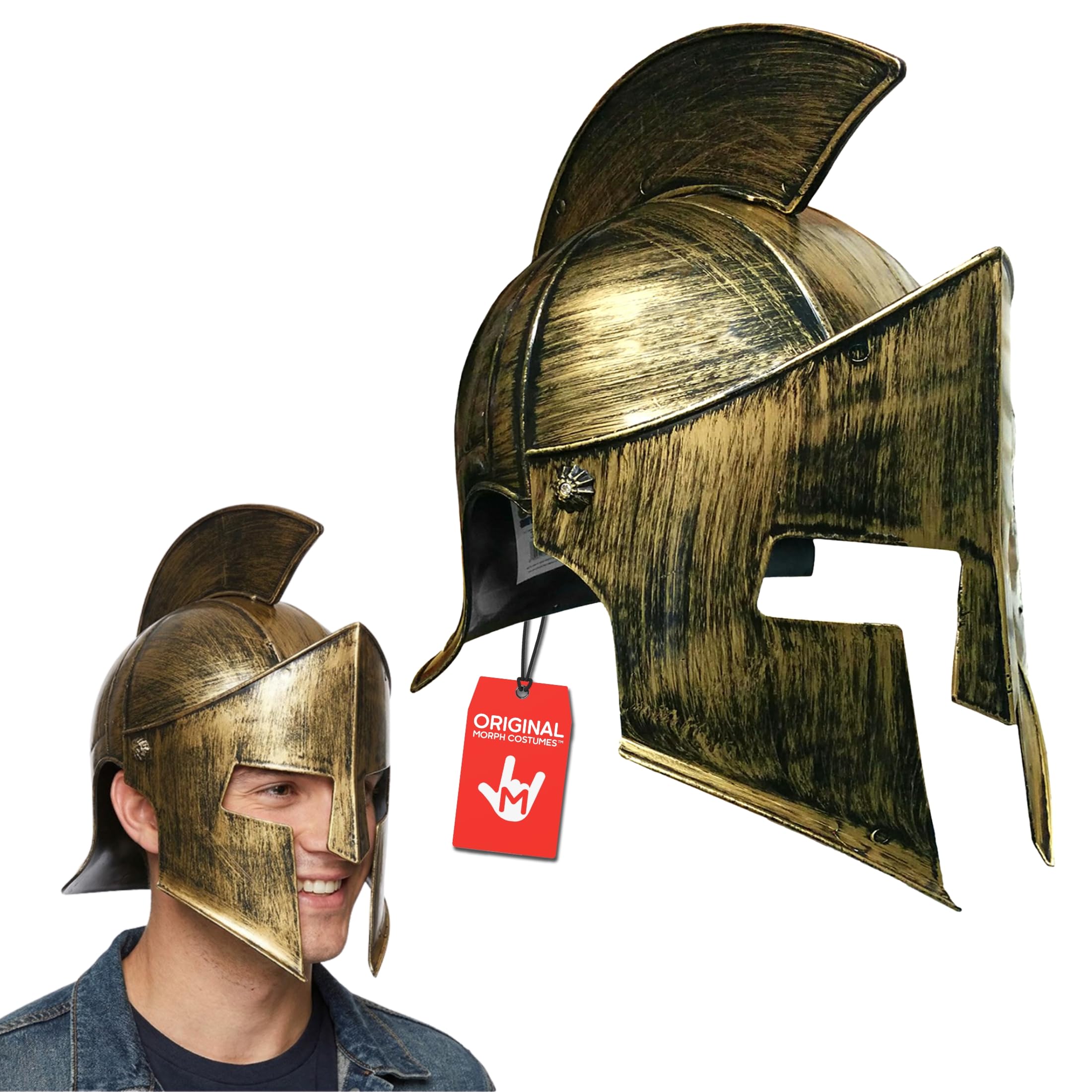 Medieval Knight Greek Spartan Helmet Costume Gold Gladiator Warrior Roman Helmets With Folding Face Mask
