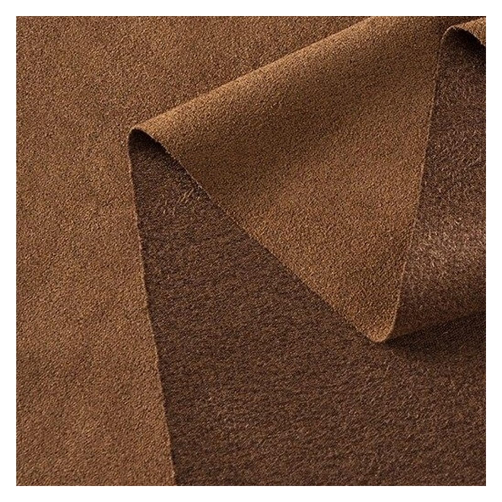 FIgpmwld Faux Suede Fabric, Stretch Brushed Faux Suede Fabric Multicolor 50x160cm DIY Garment(Caramel Brown)