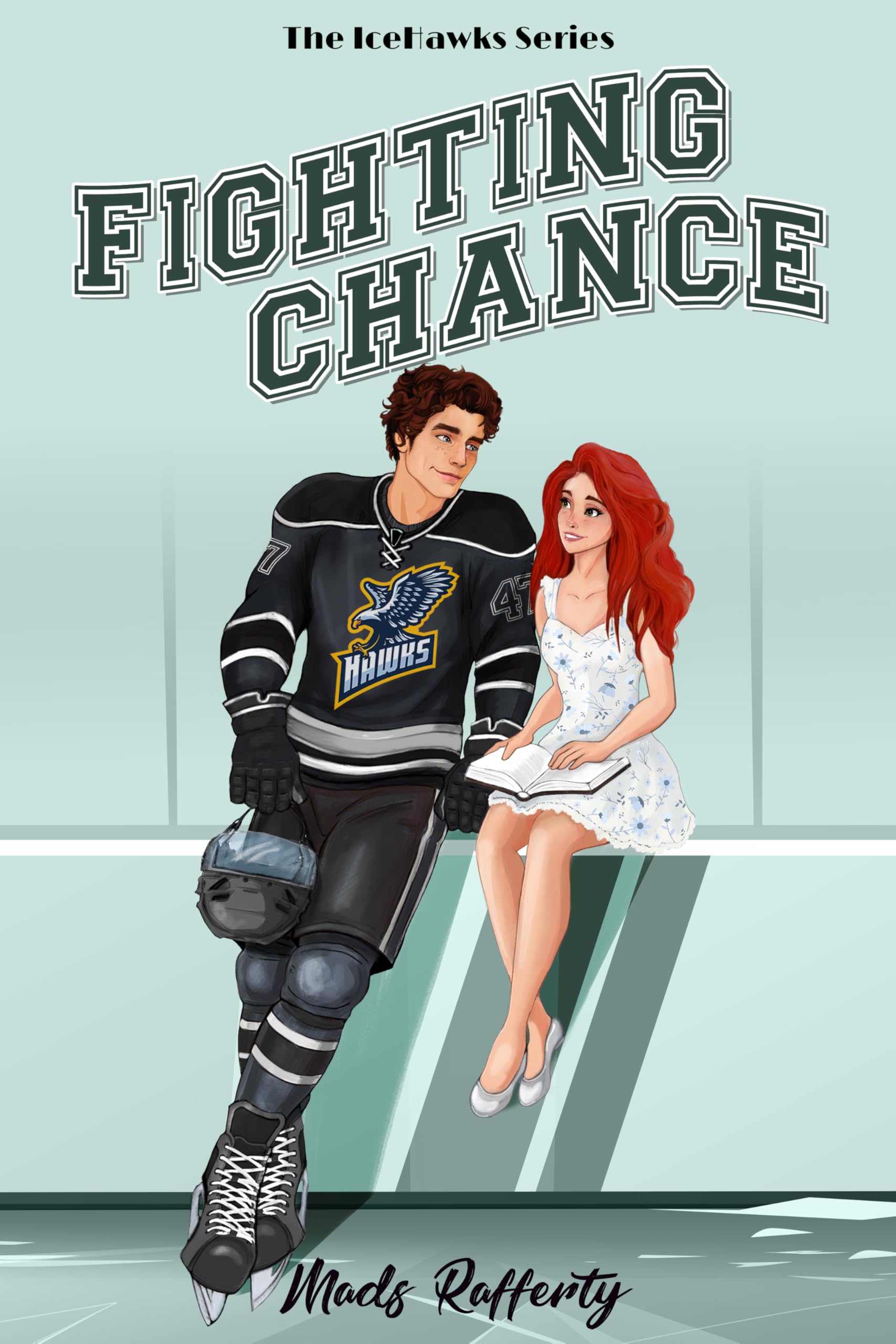 Fighting Chance: A Single Dad x Nanny Ice Hockey Romance (IceHawks Book #2) (English Edition)