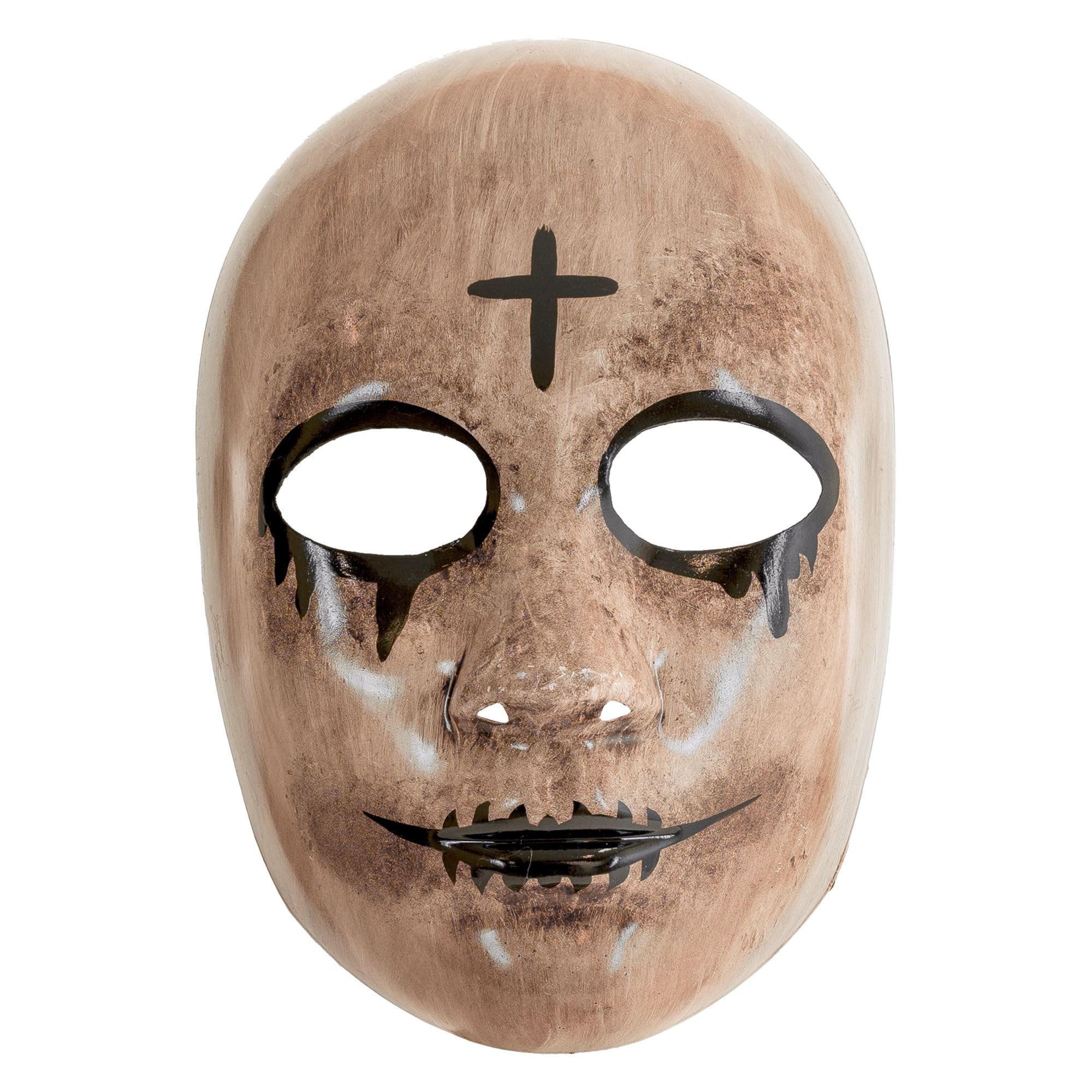 W WIDMANN MILANO Party Fashion - Mask Doll Face Horror Clown Plastic Porcelain Doll Scary Halloween Costume