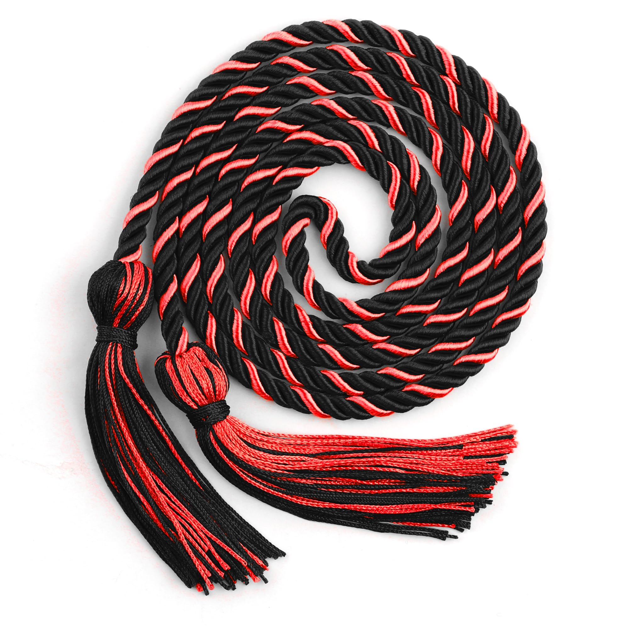 Graduation Cords, Black Red Graduation Honor Cords, Honor Cords, 2026 Graduation Tassel Honor Cords, 67" Long Braided Cords for Graduation Decorations Bachelor Gown for Student Master Doctoral