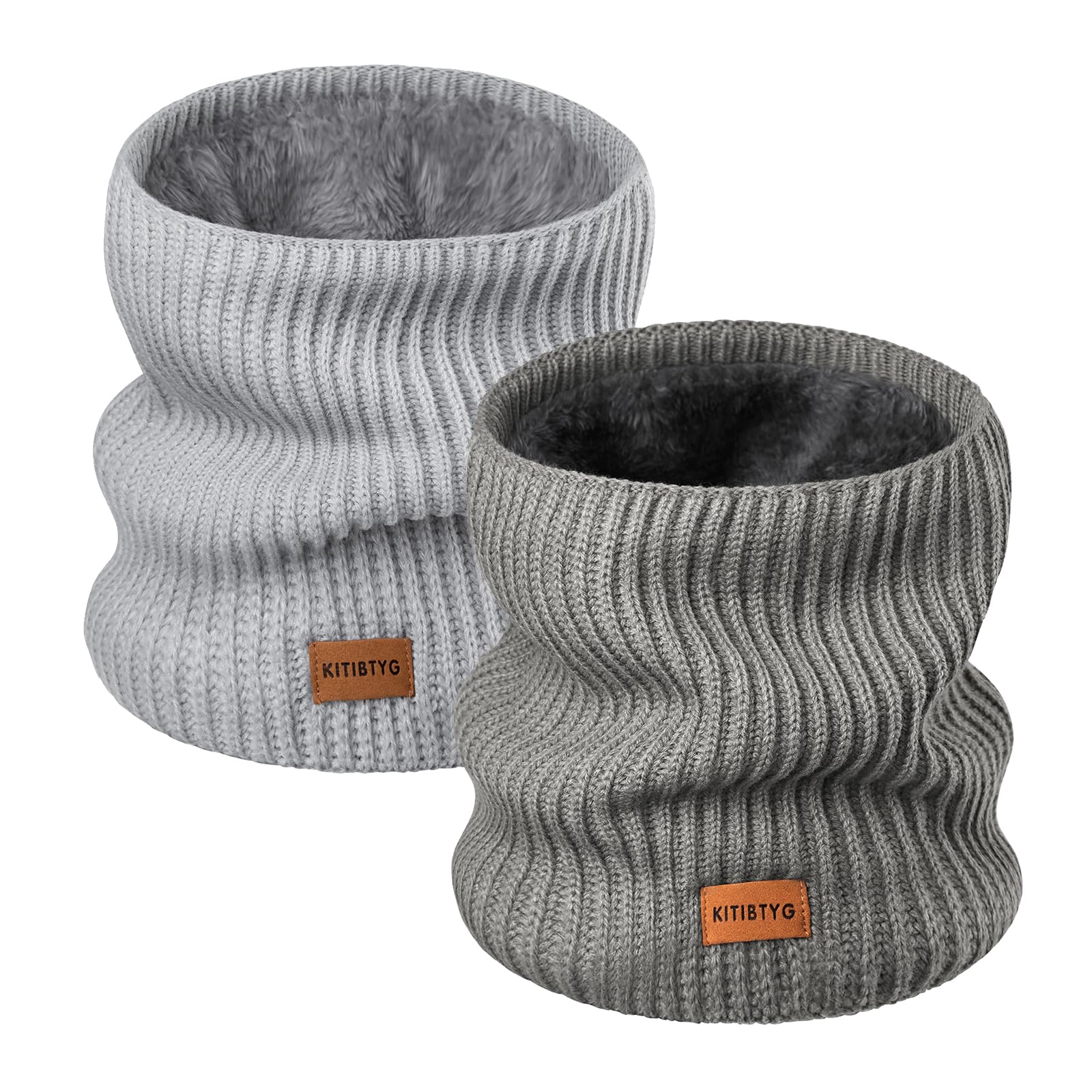 Winter Neck Gaiters & Ski Mask,Winter Fleece Neck Warmer Face for Men &Women Windproof Gift Gray*darkgray