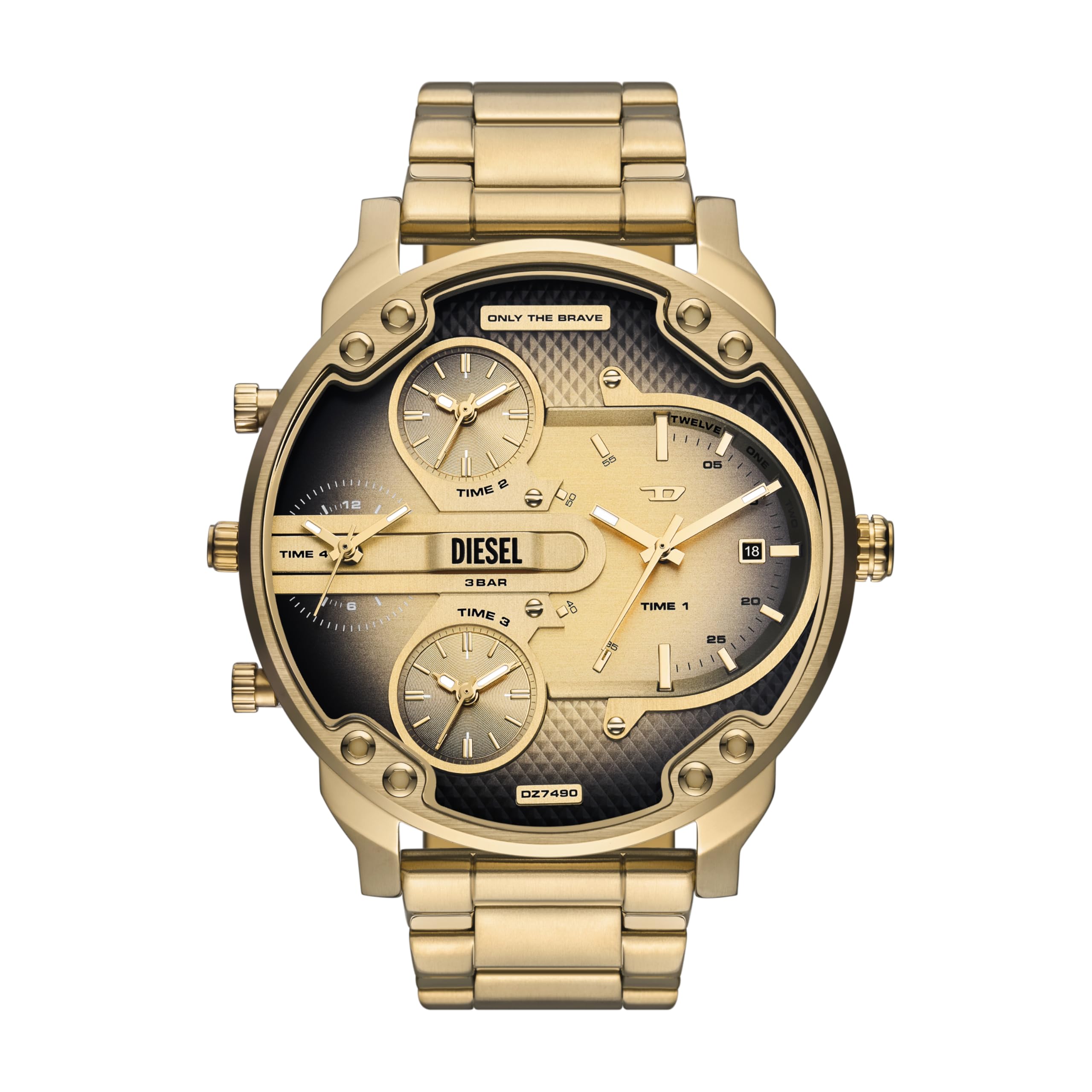 Diesel Mr. Daddy 2.0 Men's Watch with Oversized Chronograph Watch Dial and Stainless Steel, Silicone, Fabric or Leather Band