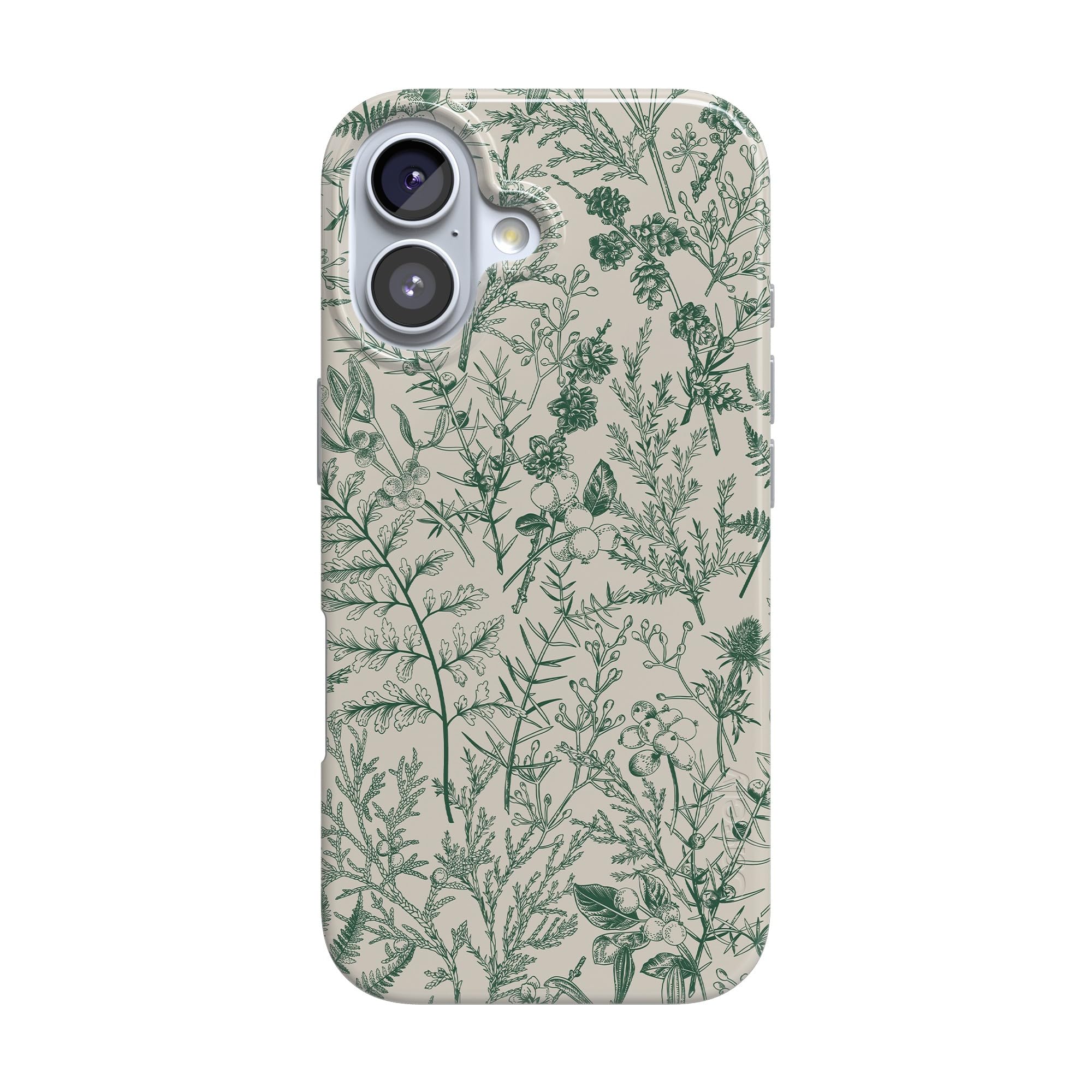 Casely iPhone 17 Case Sage Garden Green Floral Compatible with MagSafe Classic Ultra Slim Design