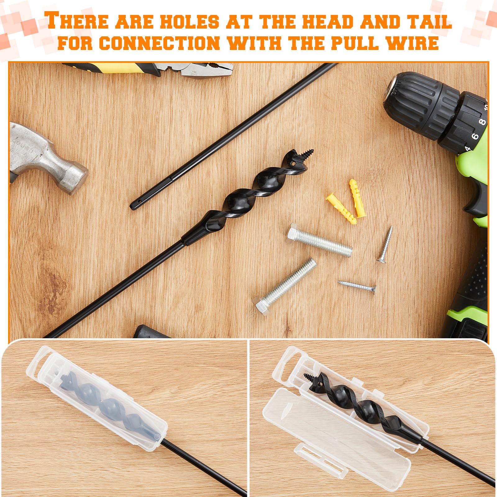Flexible Drill Bit for Wire Pulling - 54" Auger Bit -5 Flexible Drill Bit for Wire Pulling - 54" Auger Bit -5