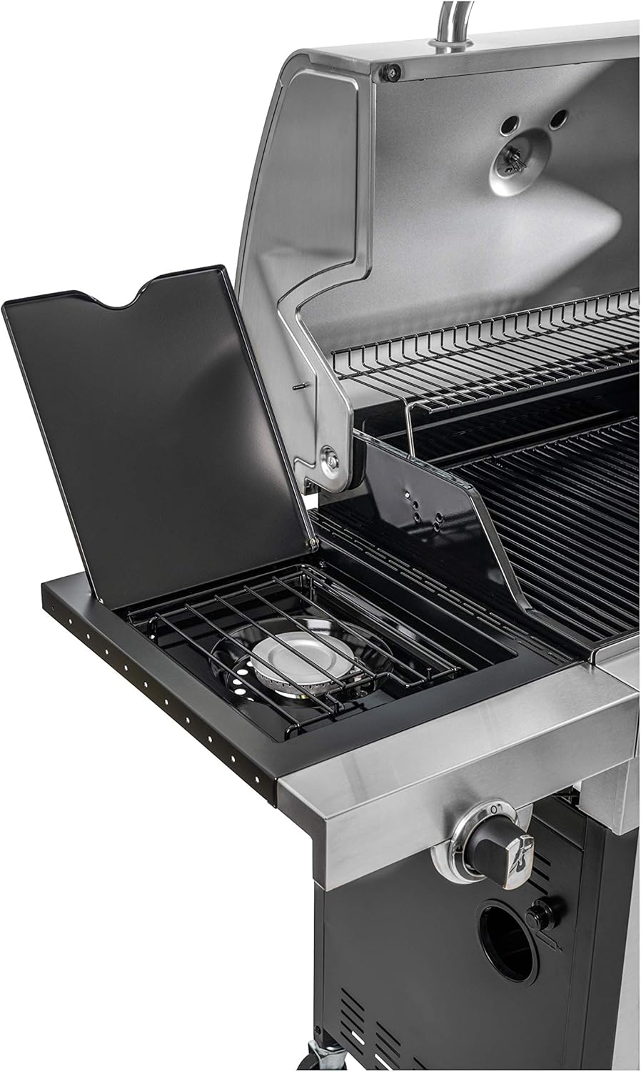 Char-Broil Advantage Series 445S, Barbecue In Acciaio Inox A Quattro Bruciatori Con Bruciatore Laterale, 144 x 59.5 x 115.5 Cm Char-Broil Advantage Series 445S, Barbecue In Acciaio Inox A Quattro Bruciatori Con Bruciatore Laterale, 144 x 59.5 x 115.5 Cm