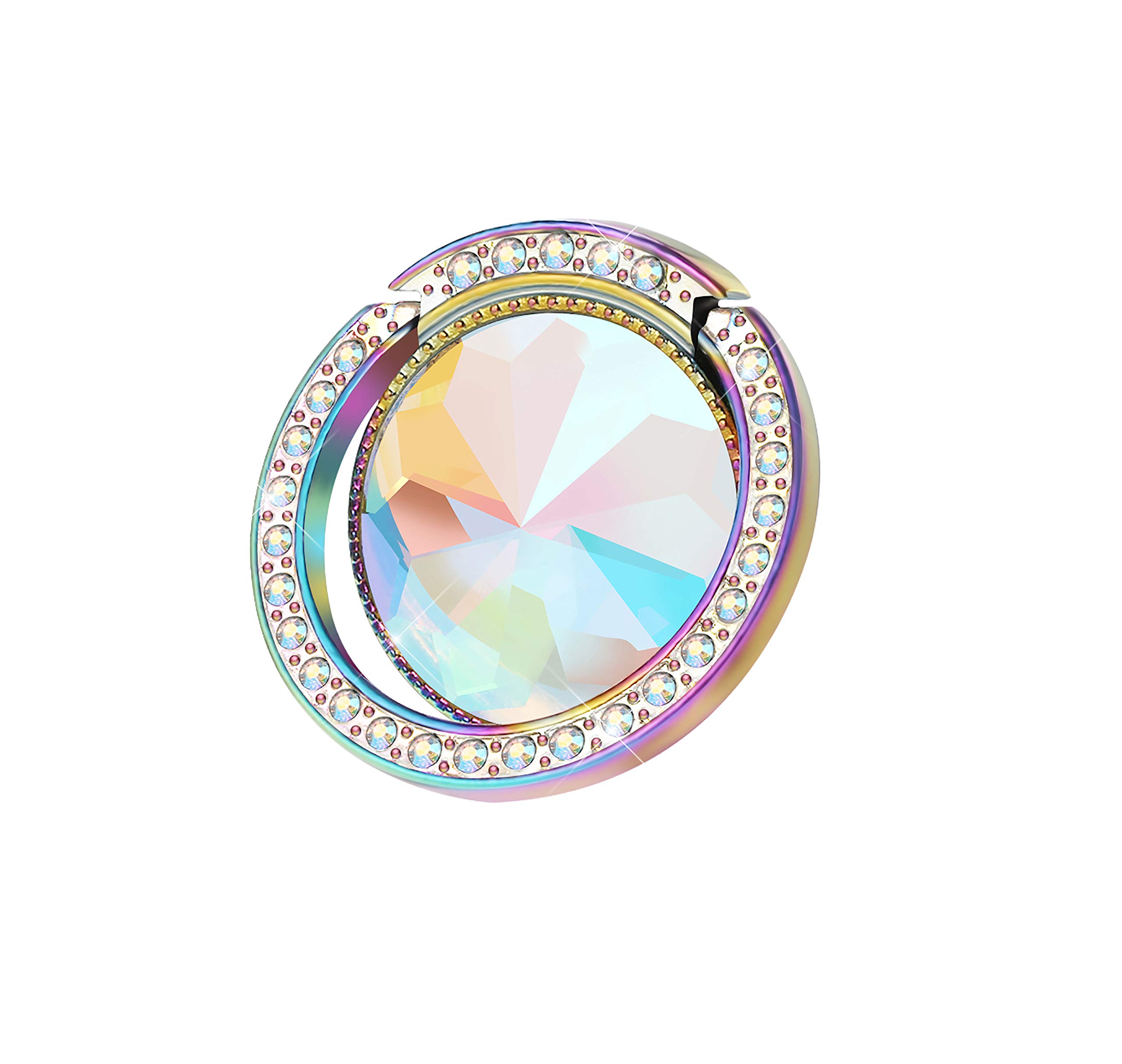 lenoup Bague de support pour téléphone portable à paillettes avec strass artificiels pour téléphone, tablette (argent
