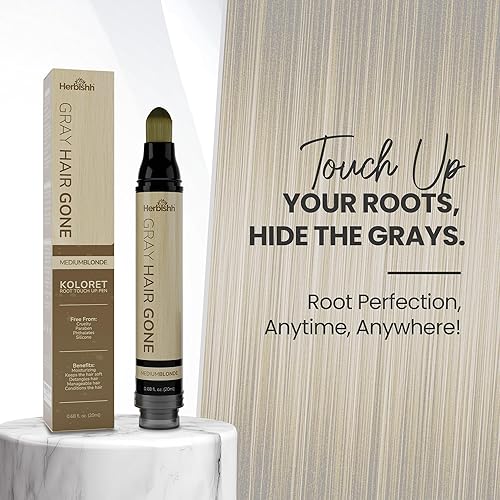 Miniatura 2 de Herbishh Bolígrafo de retoque de raíces de cabello, cobertura instantánea de canas y cubierta de pérdida de cabello, corrector para líneas finas del