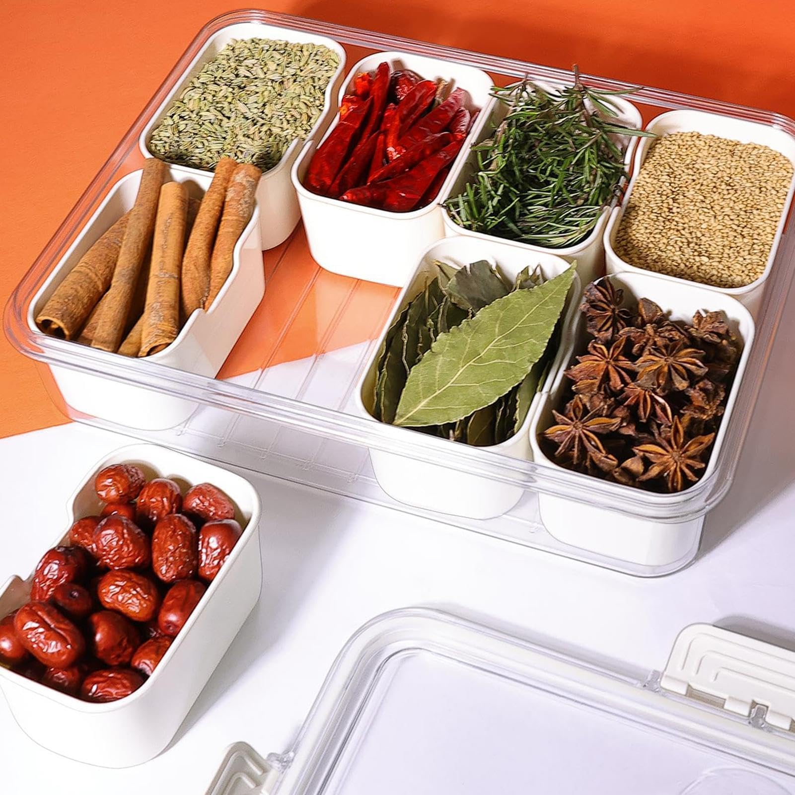 Snack Box a 8 scomparti, a lunga durata, vassoio per frutta e dolcetti, ideale per cani e gatti, soluzione durevole per riporre snack