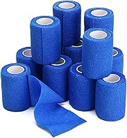 Vista 12 de TOBWOLF 12 vendajes autoadherentes, 4 pulgadas x 5 yardas/3.9 in x 14.8 ft, vendaje elástico cohesivo, cinta deportiva transpirable para muñeca