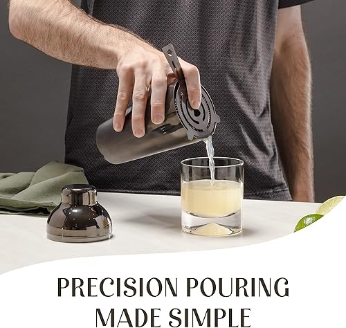 Miniatura 8 de Mixology - Kit de barman de 10 piezas con soporte de bambú  Kit perfecto de barman para el hogar y coctelera de Martini para una experiencia