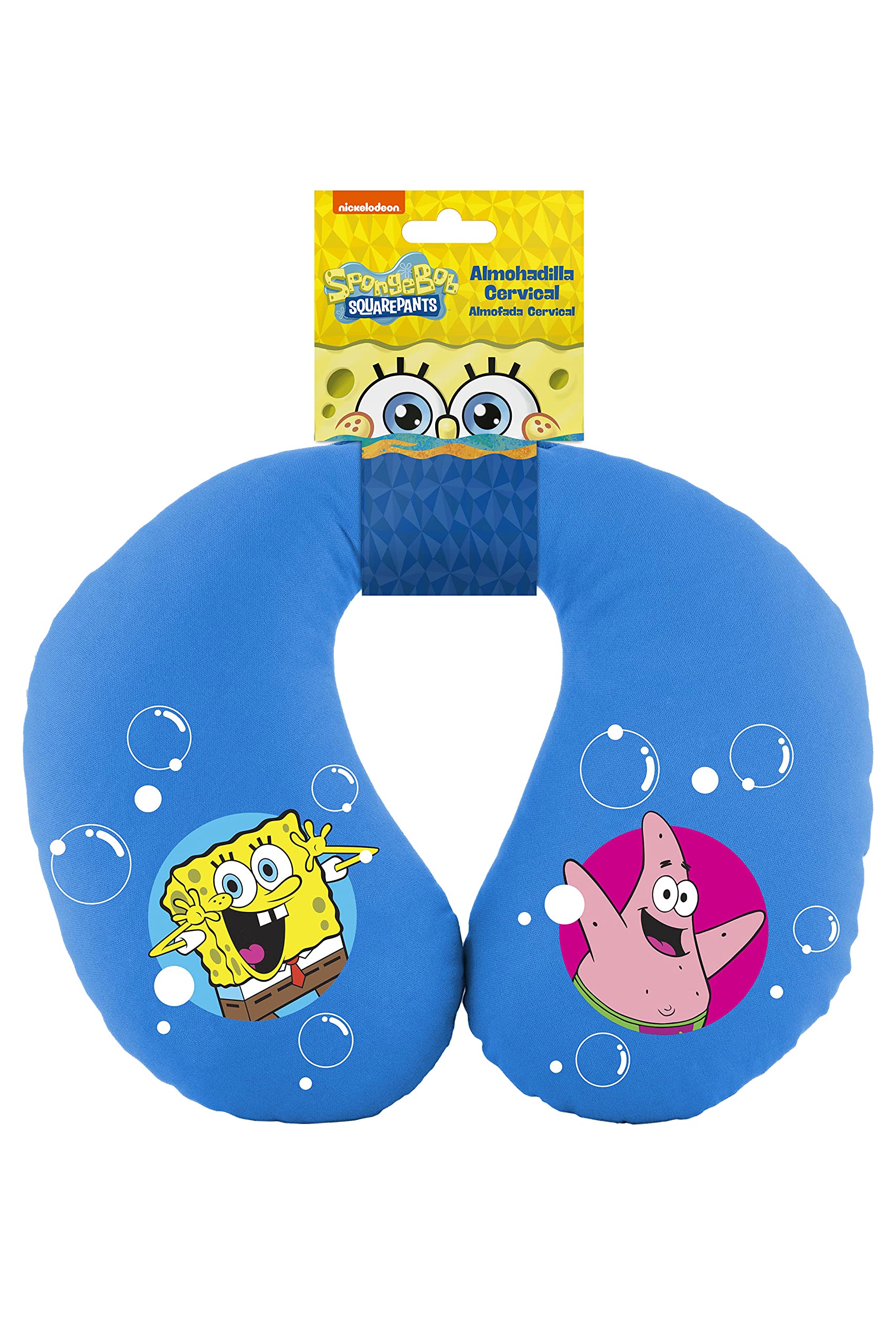 SpongeBob Neck Pillow for Kids. Super Comfortable Ride, Blue, talla unica - Image 2