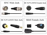 Vista 6 de Video Balun Transmisor transceptor RJ45 a BNC HD-CVI/TVI/AHD/CVBS con conector de alimentación CC para 1080P 3MP 4MP 5MP 8MP CCTV Sistema de cámaras