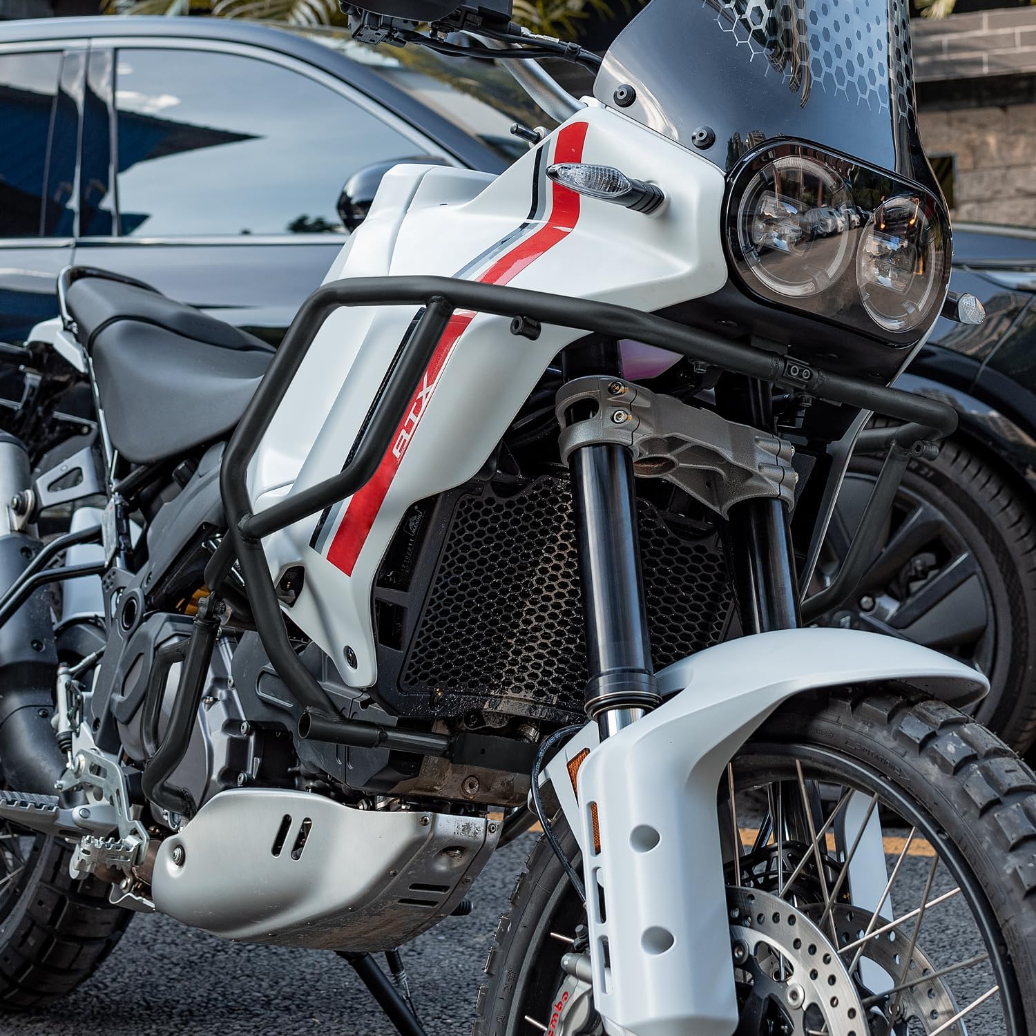 Motorcycle Engine Guard Crash Bar for DesertX 2022 2023 2024, Stainless Steel Highway Bar Bumper Side Protection