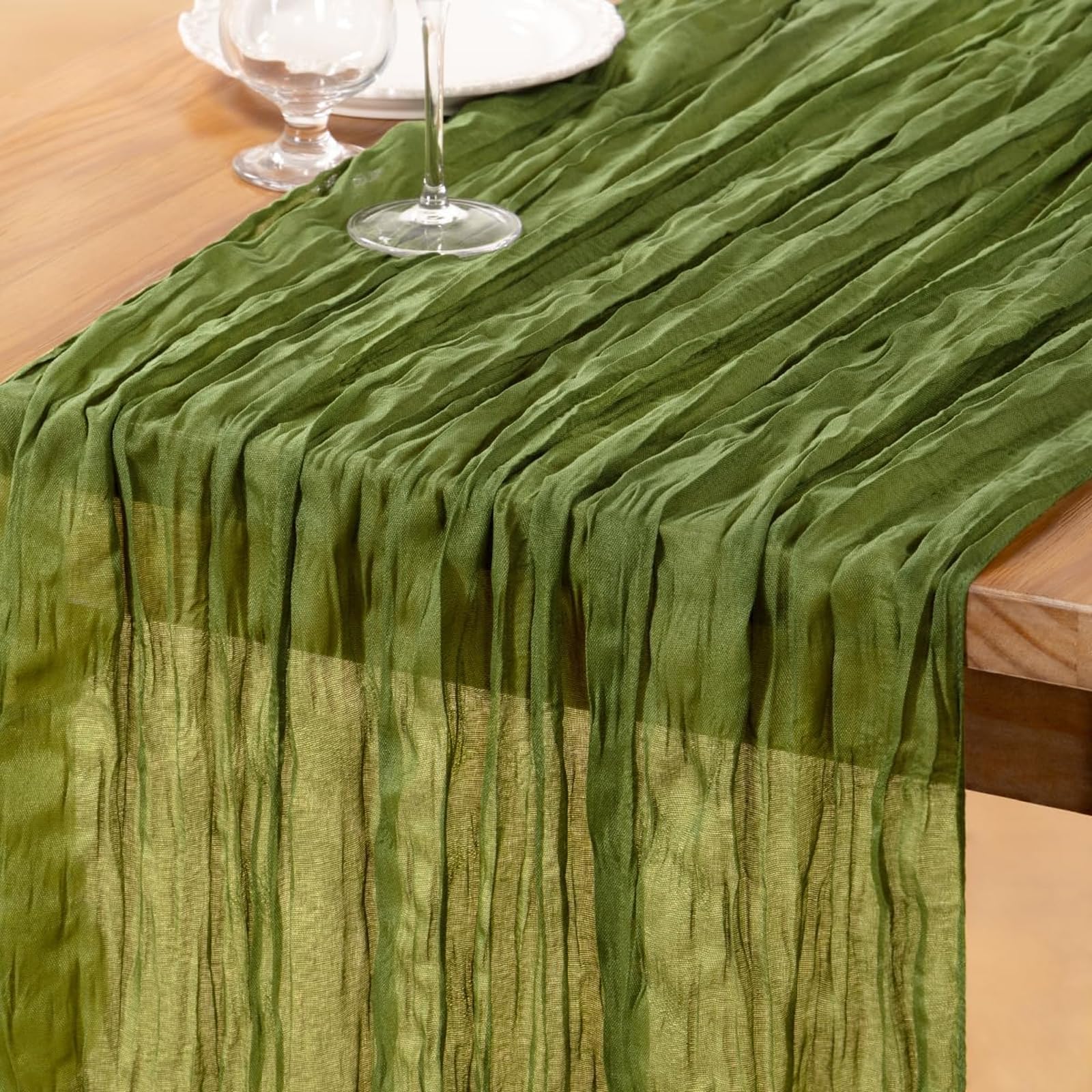 Runner da tavola in tulle velato per fai da te, artigianato, matrimoni, compleanni, tè, picnic, Natale, decorazione della cucina, 90 x 300 cm