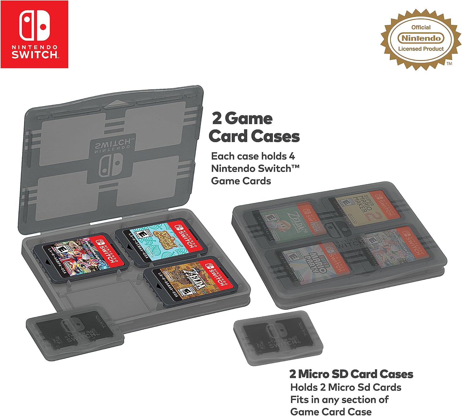 RDS – Officially Licensed Nintendo Switch Deluxe OLED, Nintendo Switch, & Switch Lite Game Traveler Case - Purple Ballistic Nylon, Viewing Stand, & Bonus Game Cases, #1 Selling Case in USA