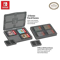 Vista 7 de Game Traveler Nintendo Switch Deluxe OLED Case - Also for Switch & Switch Lite, White Ballistic Nylon, Viewing Stand & Bonus Game Cases, Deluxe