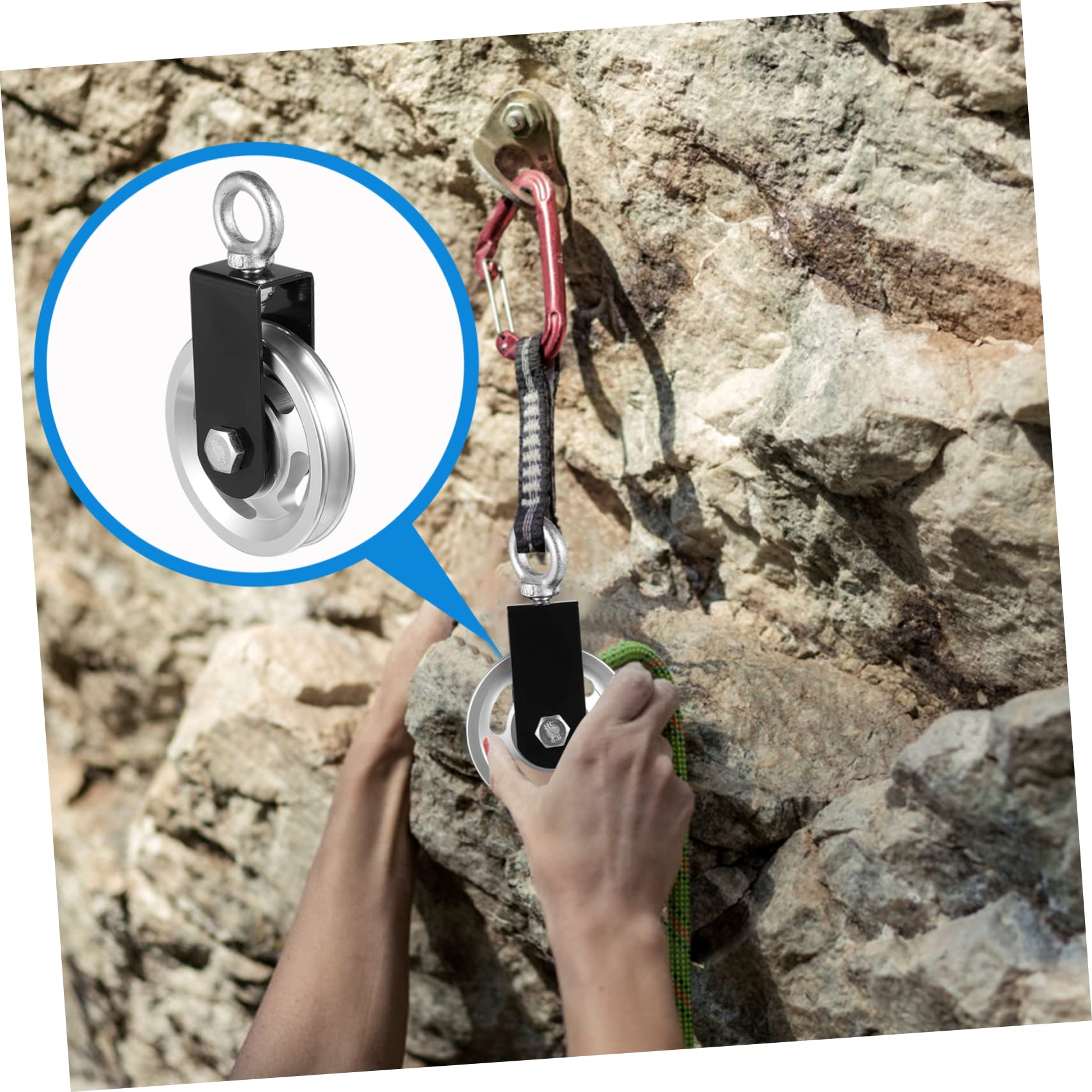 SOLUSTRE 1pezzi Puleggia Girevole per Allenamento Fitness Cuscinetto di Sollevamento per Palestra Attrezzatura Versatile per Sistemi di Sollevamento e Progetti Domestici