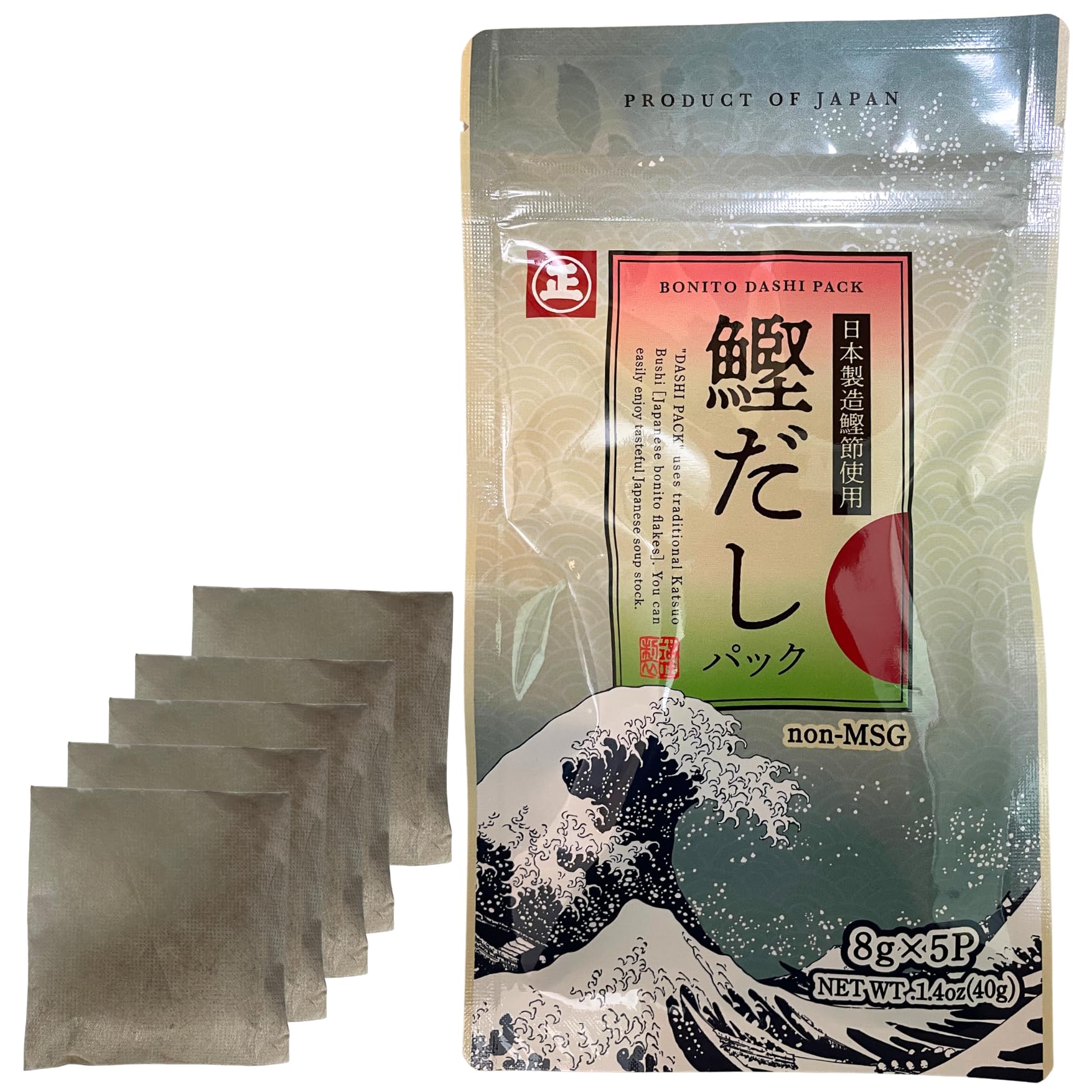 Paquete de caldo Tastrip Dashi – Base para sopa japonesa 8 g × 5 paquetes Sin glutamato monosódico umami bonito seco japonés