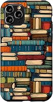 Vista 26 de iPhone 12/12 Pro Pila de libros leídos biblioteca ilustración amor lectura pilas caso