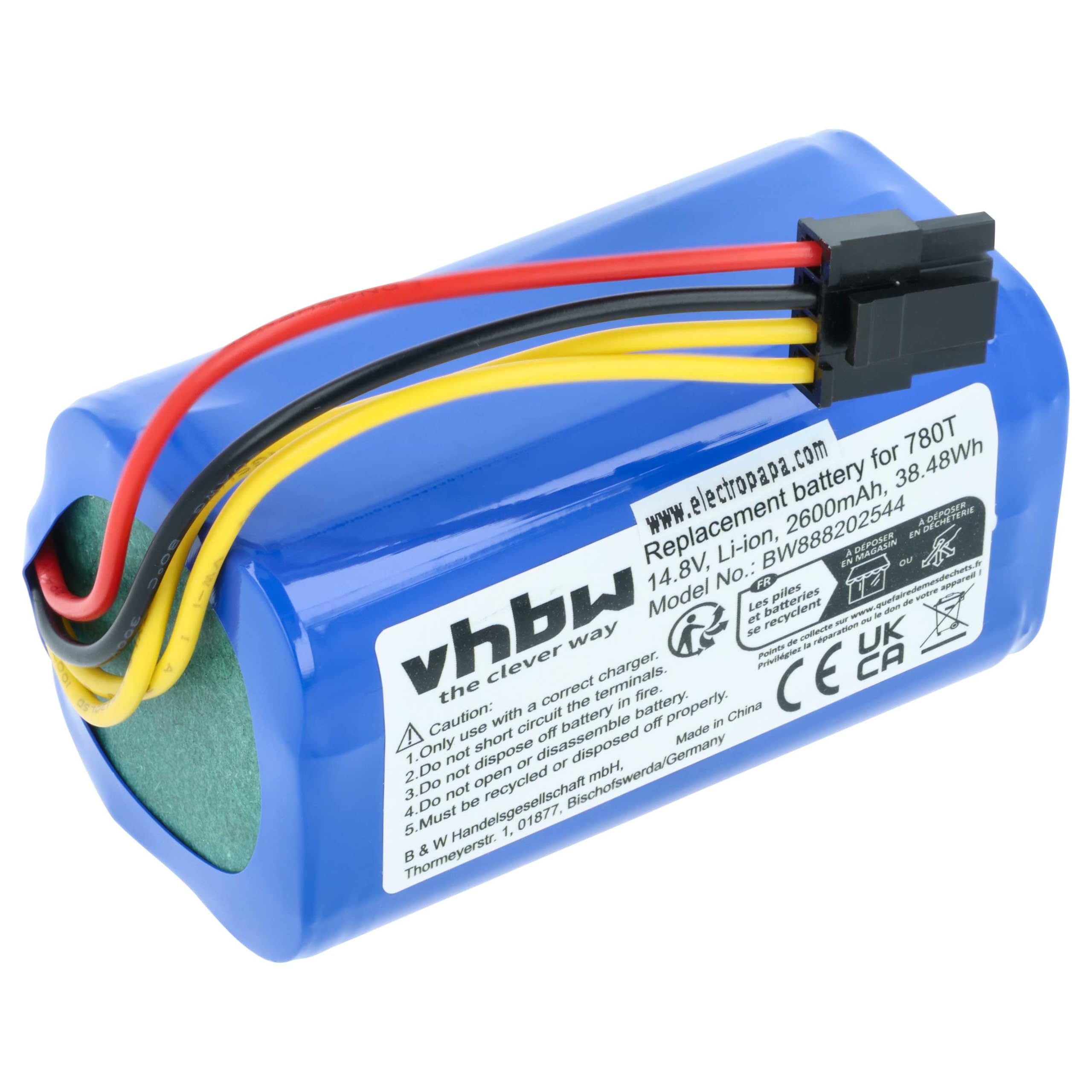 vhbw batteria sostituisce Sencor SRX 1002, 4INR19/66 per home cleaner (2600mAh, 14,8V, Li-Ion)