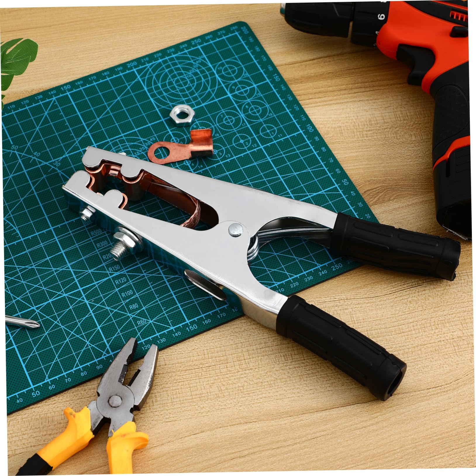 Mikikit Grounding Clamp for Welder Welding Ground Clamp Heavy Duty Clamps Pure Wire Conductivity