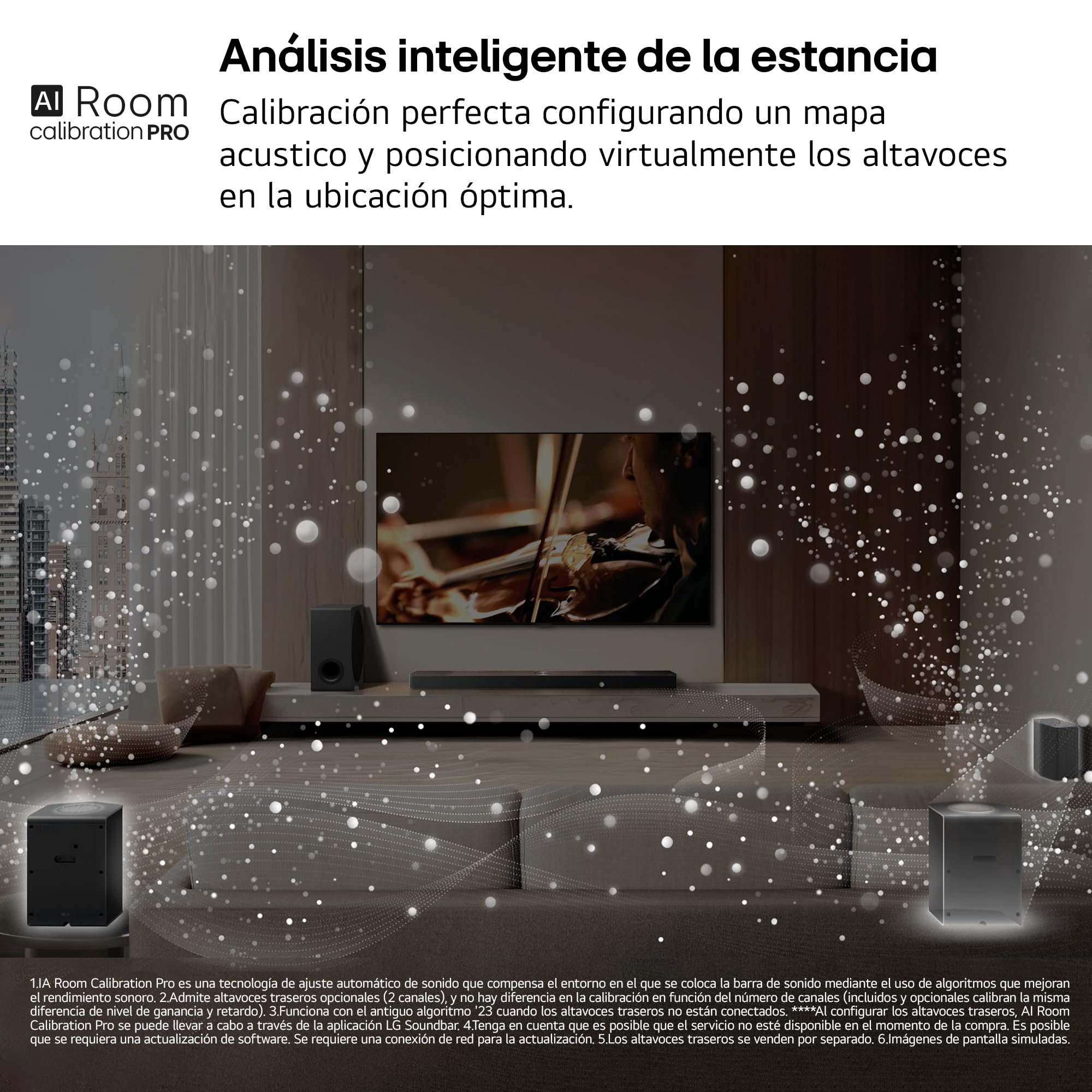 LG S95AR Sound Bar 9.1.5 z Dolby Atmos i DTS: X, moc 810 W, bezprzewodowy subwoofer i tylne głośniki, dźwięk wysokiej rozdzielczości (Hi-Res), Bluetooth, AI Ready, czarny