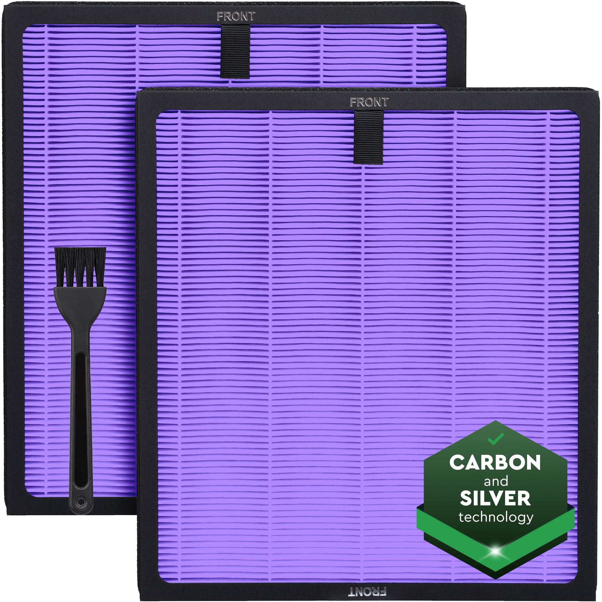 VIRELLIX 2 Pack Purple HY4866 Air Purifier Replacement Filters – Compatible with MORENTO HY4866, WESTHEY HY4866, YIOU M1 – Multi-Layer True HEPA Filters for Consistent Home Filtration