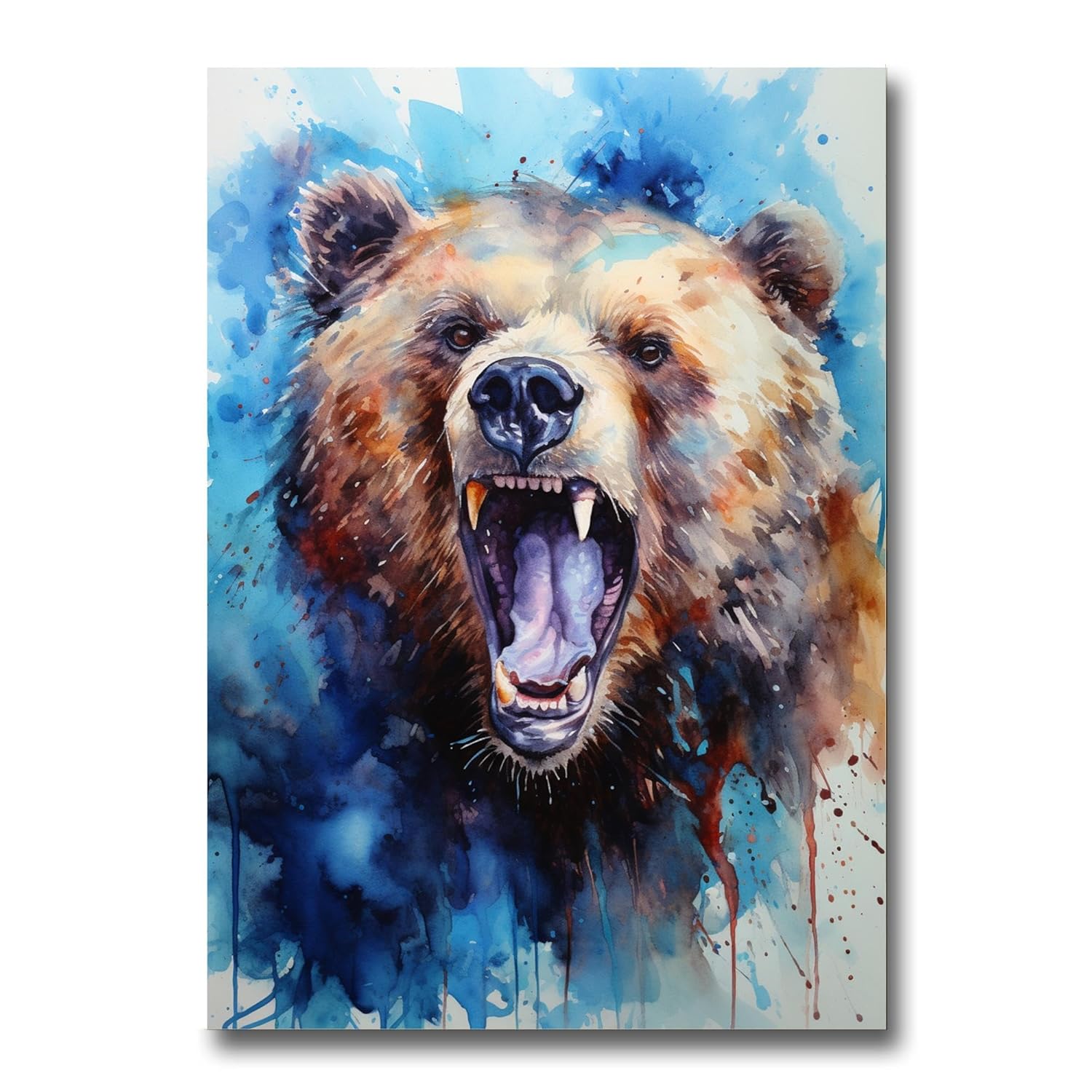 Bear Poster Wall Art, Bear Wall Decor, Animal Wall Art