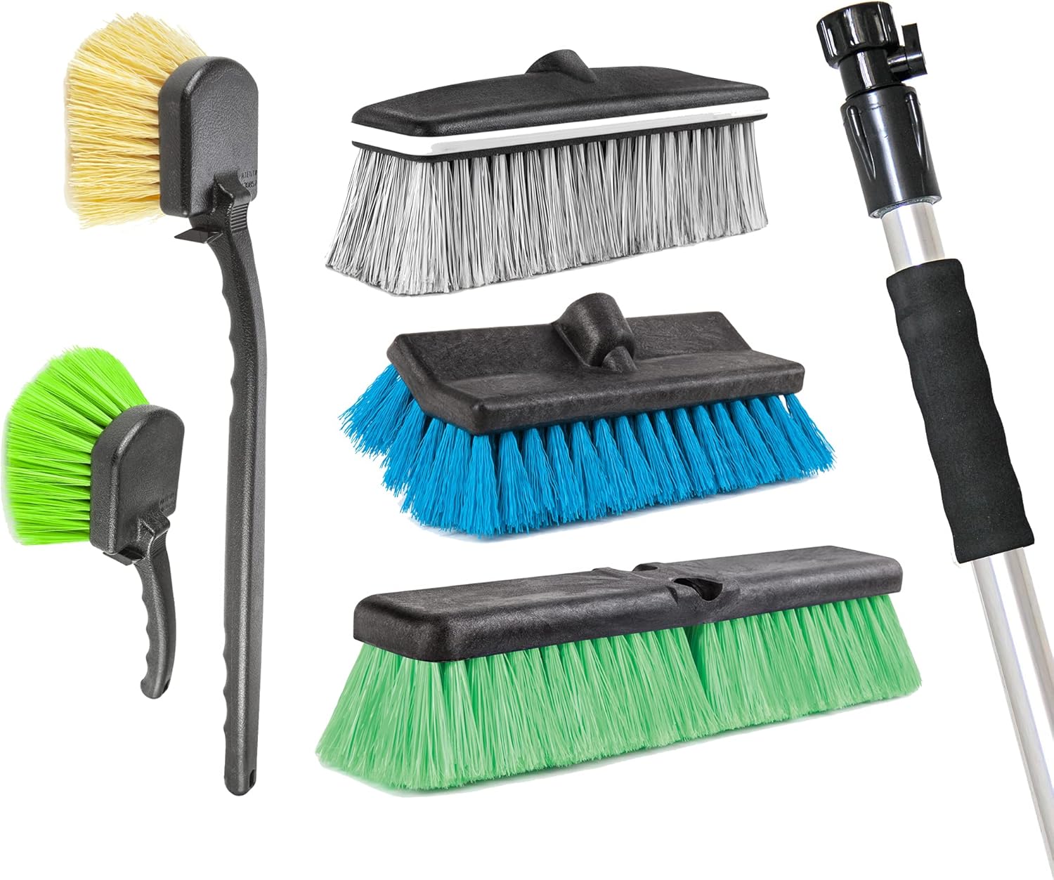 Harper 37518600 6Piece Car Wash Brush Set with Telescoping