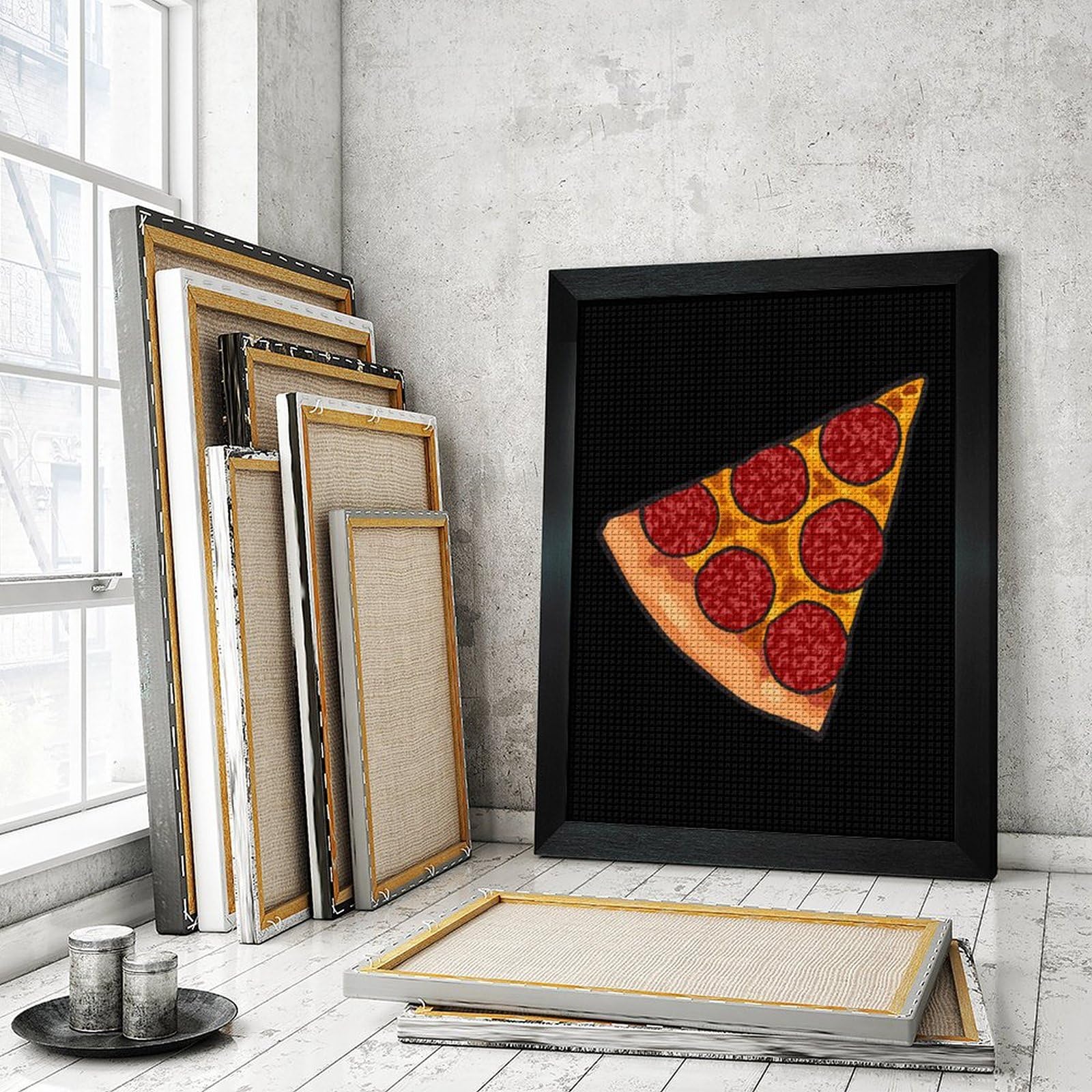 Amazon.co.jp: Pepperoni Pizza 5D DIY ダイヤモンドアートペイン