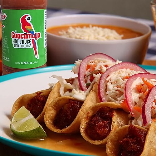 Miniatura 4 de La Guacamaya Auténtica salsa picante con jugo de lima (33.81 onzas líquidas) - Salsa picante mexicana - Salsa picante - Salsa picante Comida