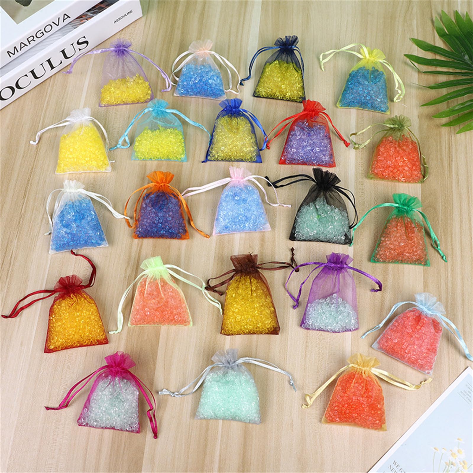 Sacchetti Di Organza Colorati (12 Pezzi) Per Regalini E Decorazioni Fai Da Te - 5