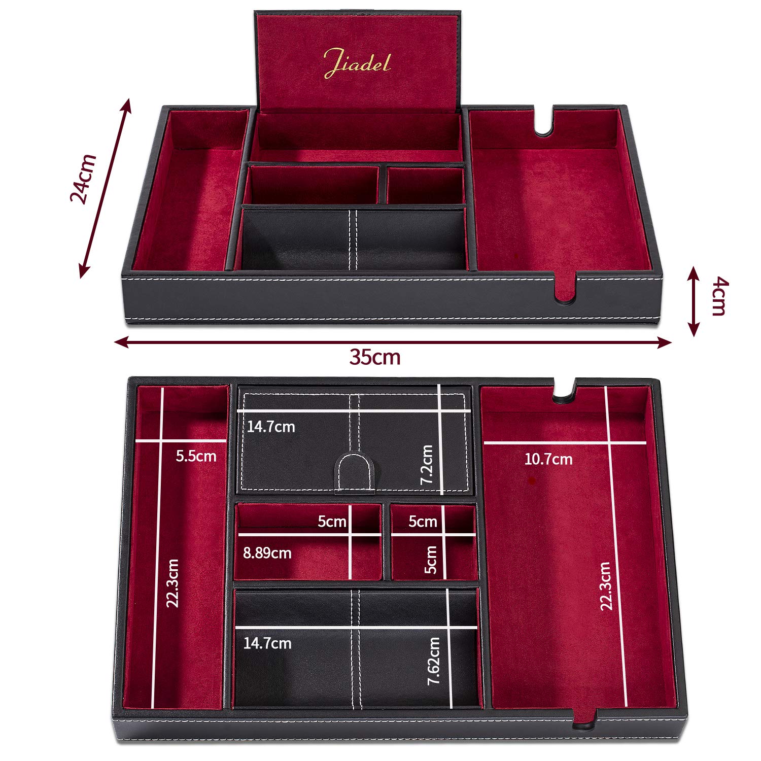 Amazon｜バレットトレー JIADELナイトスタンドオーガナイザー