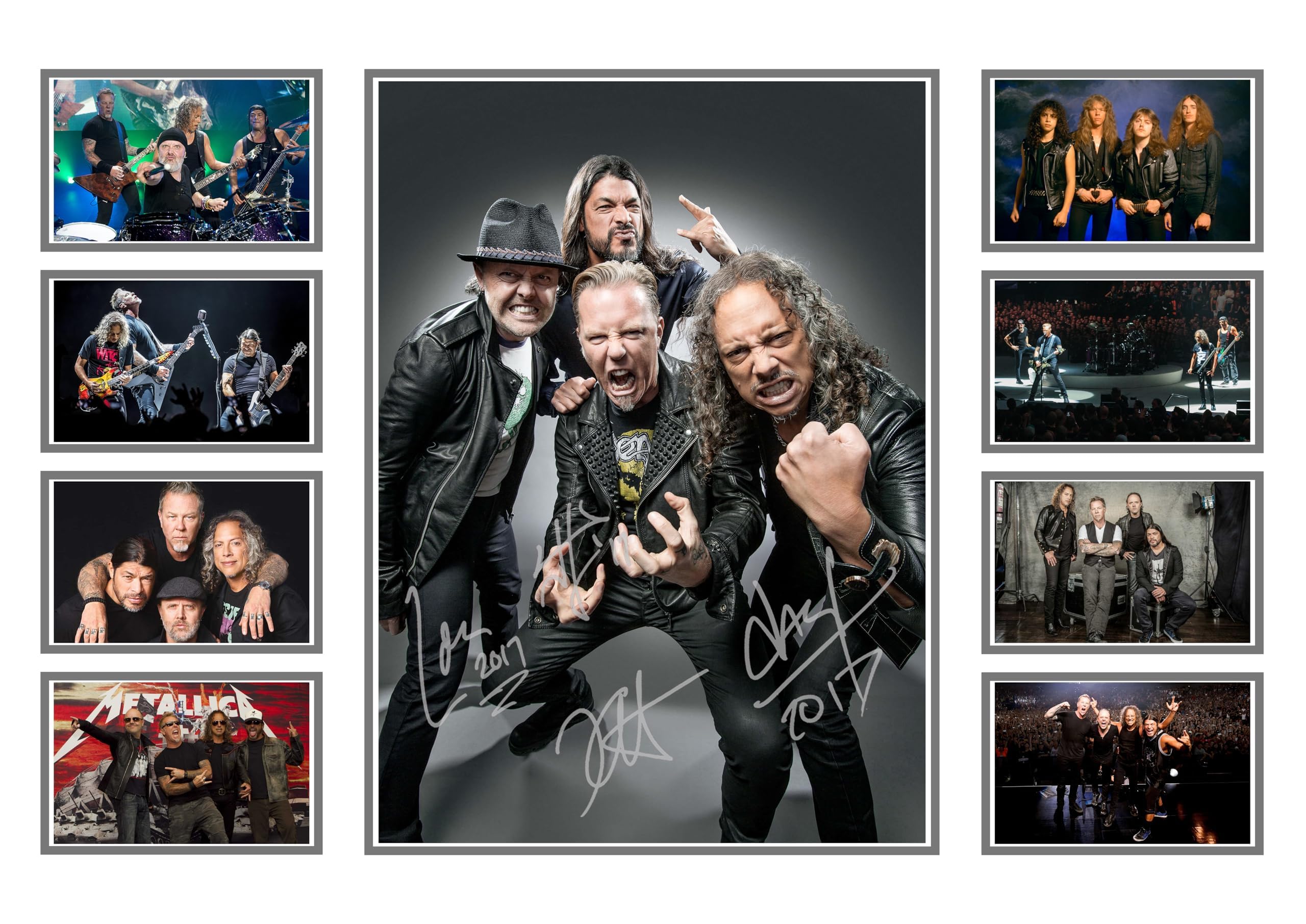 Metallica Signed Poster Print - Limited Edition Autograph Fan Gift – Collectible Memorabilia Merchandise (Unframed A4 (30x21cm))