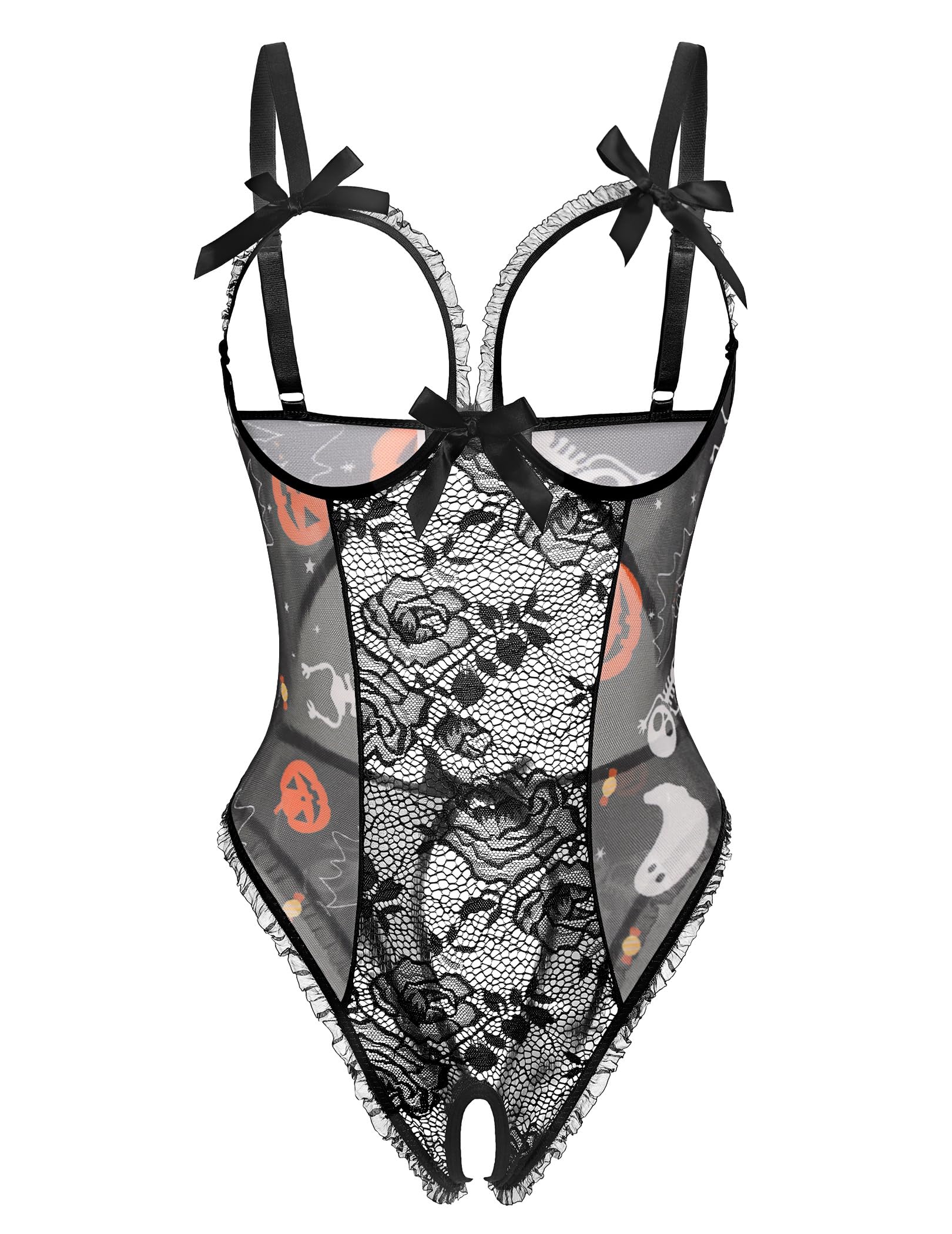 Avidlove Women One Piece Lingerie Sexy Lace Babydoll Mini Bodysuit
