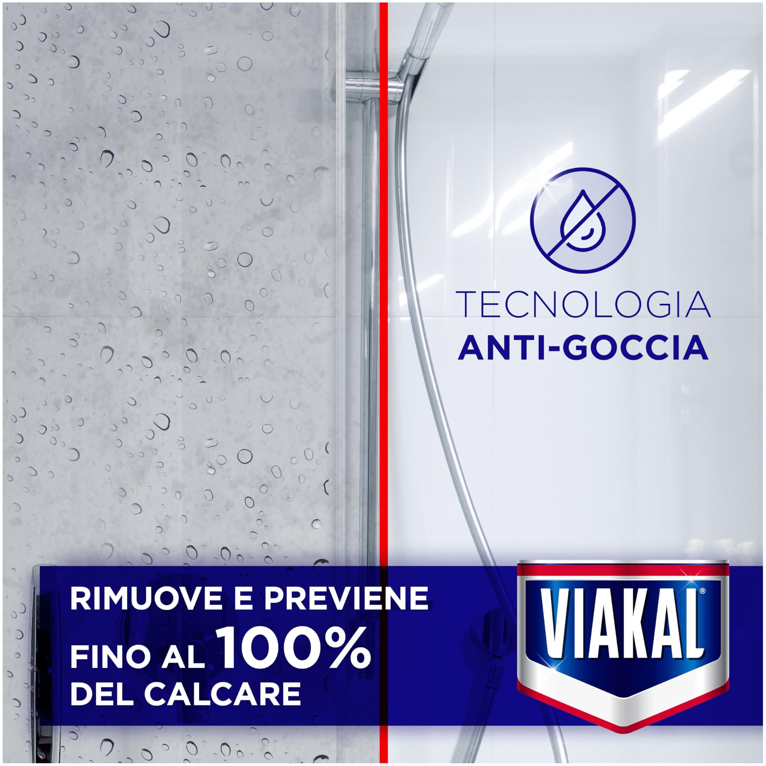 Viakal Classico Spray Per Rimuovere Fino Al 100% Di Calcare Con Tecnologia Anti-gocce, 4x800ml