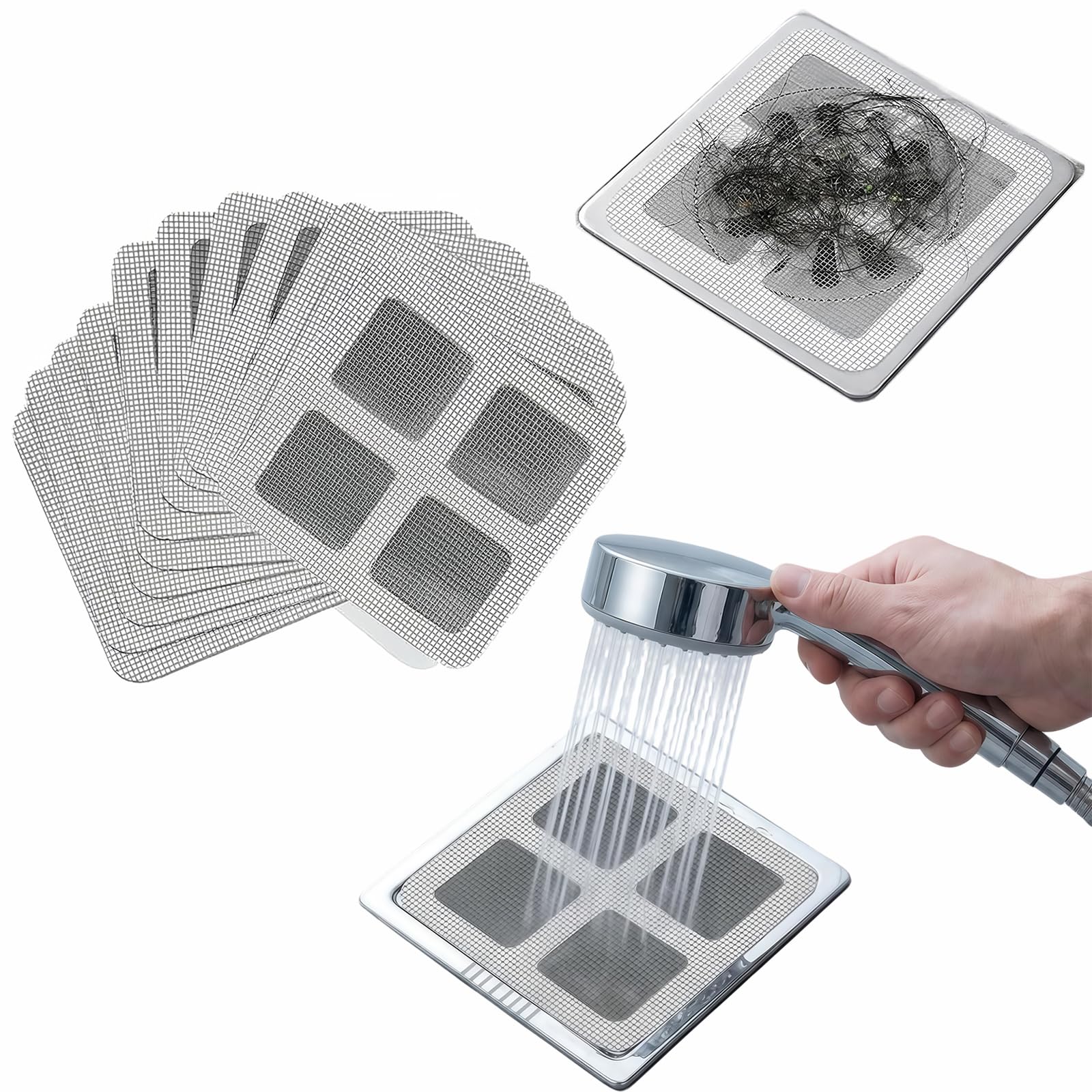 Autocollant drain de douche jetable filtre baignoire salle de bain lot de 100